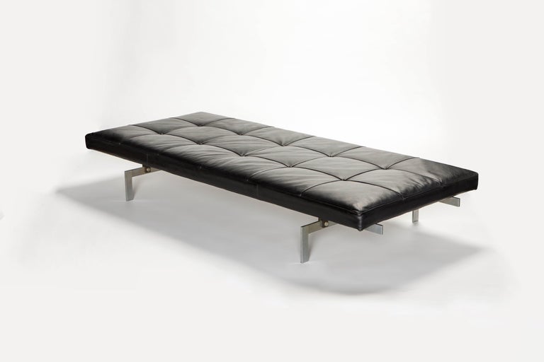 Mid-20th Century Poul Kjærholm for E. Kold Christensen Early Year PK-80 Daybed, Double Signed For Sale