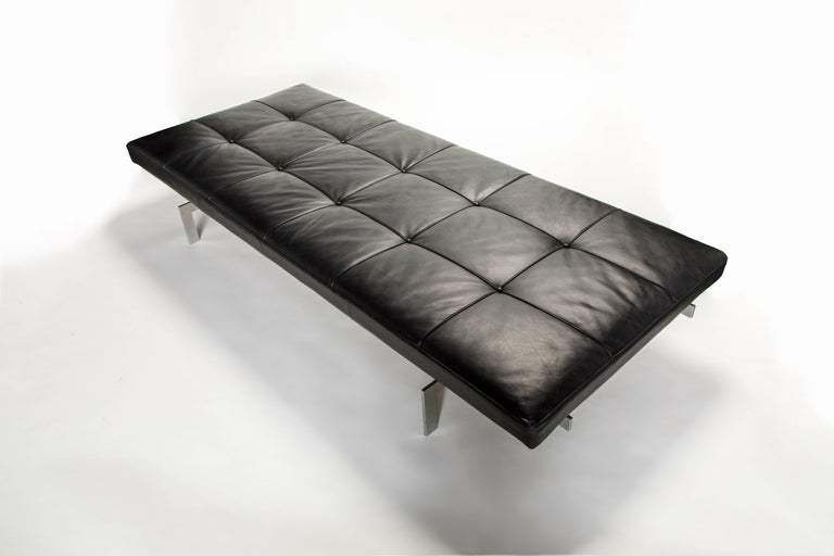 Cut Steel Poul Kjærholm for E. Kold Christensen Early Year PK-80 Daybed, Double Signed For Sale