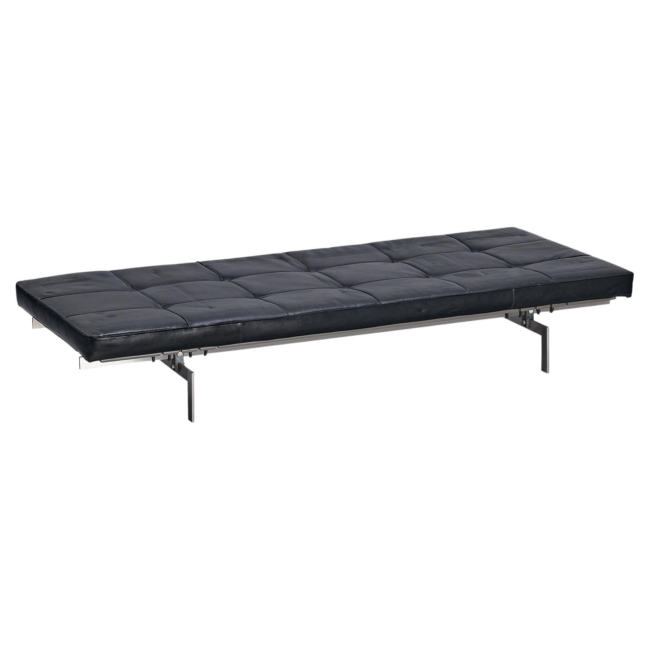 Poul Kjærholm for E. Kold Christensen 'PK80' Daybed in Leather and Steel 