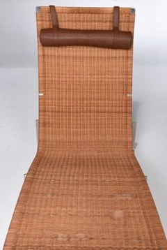 Poul Kjaerholm for Fritz Hansen "PK24" Wicker and Chrome Lounge Chair