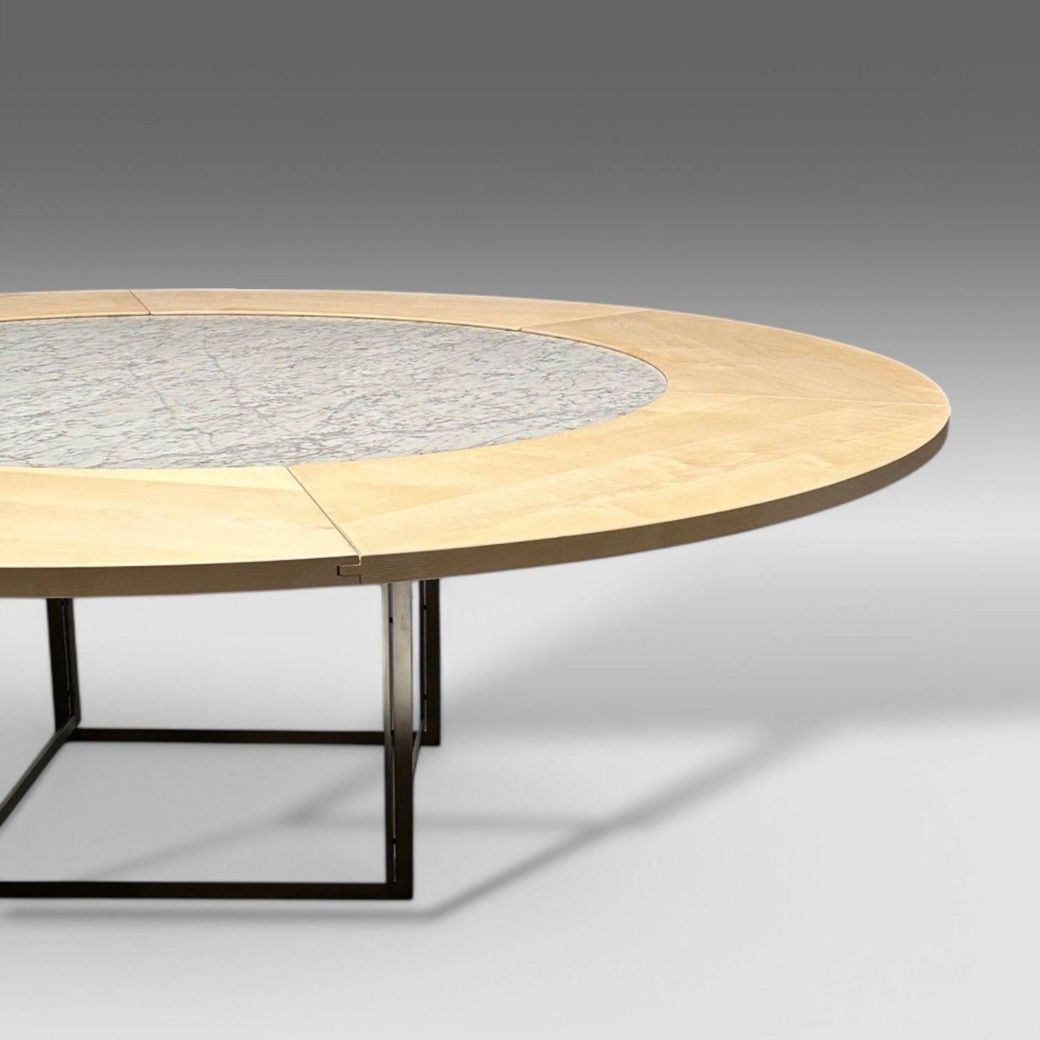 Table de salle à manger PK-54 de Fritz Hansen, marbre, érable, acier, Poul Kjaerholm, 2011 Bon état - En vente à Manhasset, NY