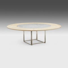 Poul Kjaerholm, Fritz Hansen, Marble, Maple, Steel, PK-54 Dining Table, 2011