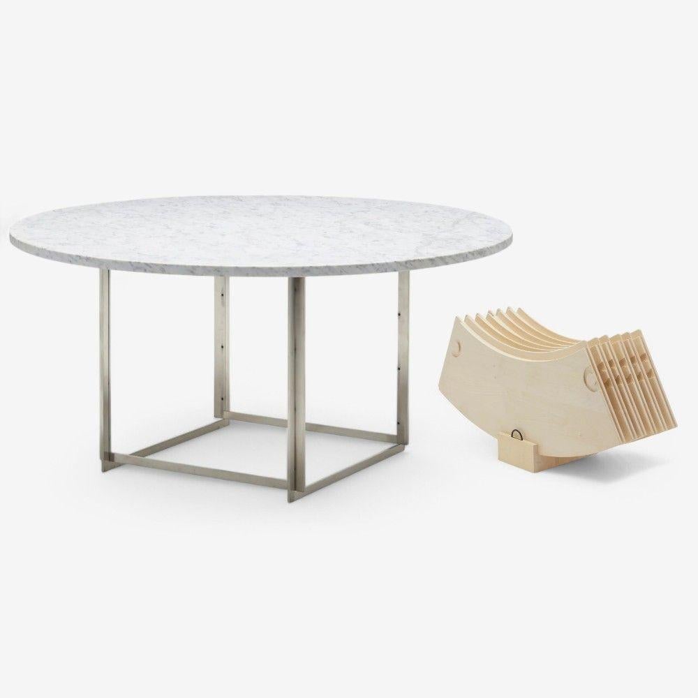 XXIe siècle et contemporain Table de salle à manger PK-54 de Fritz Hansen, marbre, érable, acier, Poul Kjaerholm, 2011 en vente
