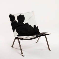 ! Poul Kjærholm PK 22 Stuhl, neu gepolstert mit Kuhfell E. Kold Christensen 1963