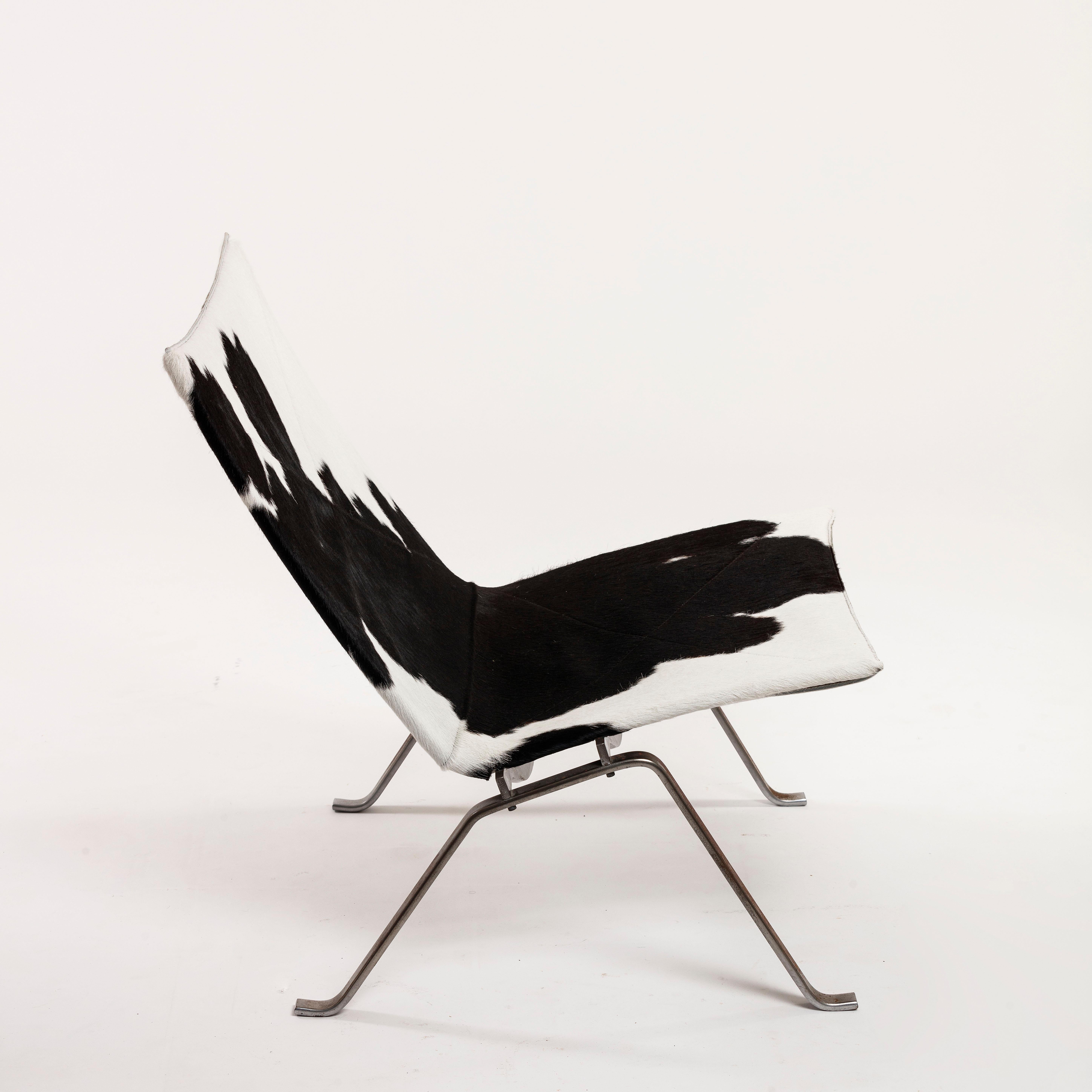 Scandinave moderne Poul Kjærholm Iconic PK 22 Chair reupholstered in Cowhide, E. Kold Christensen 2 en vente