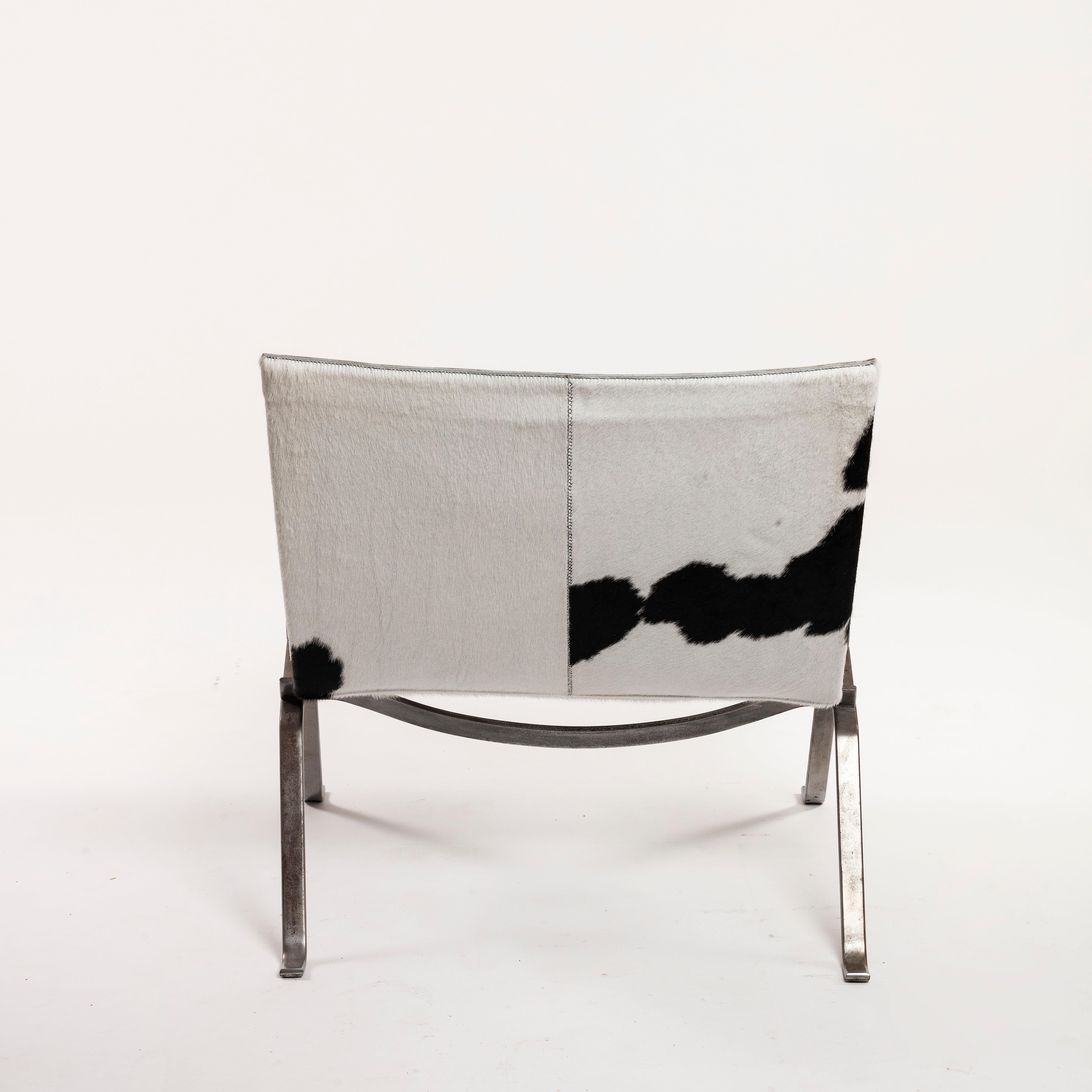! Poul Kjærholm PK 22 Stuhl, neu gepolstert mit Kuhfell E. Kold Christensen 1963 im Zustand „Gut“ im Angebot in Santa Gertrudis, Baleares