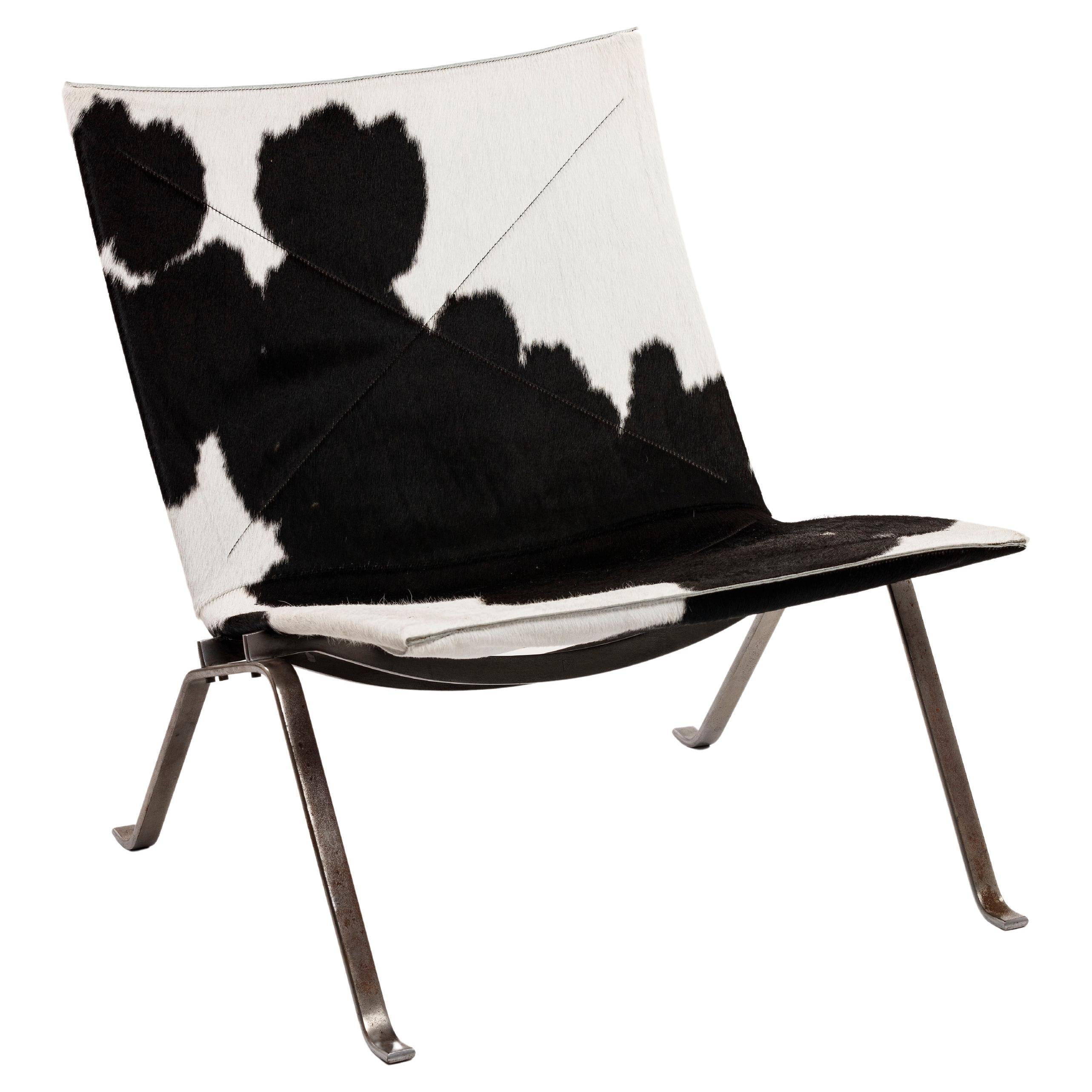 Poul Kjærholm Iconic PK 22 Chair reupholstered in Cowhide, E. Kold Christensen 2 en vente