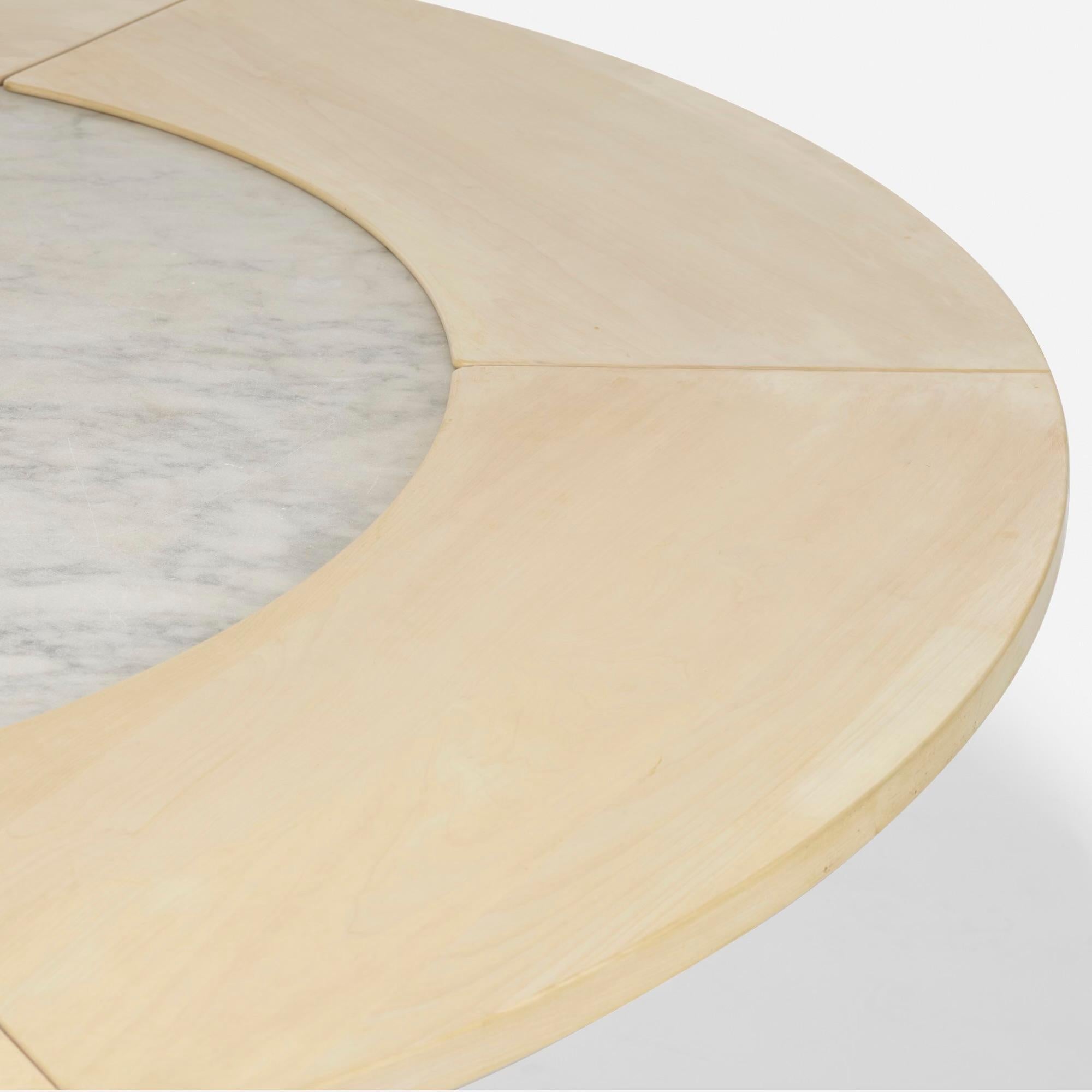 Poul Kjaerholm Marble and Maple PK54 Round Dining Table In Good Condition In Westport, CT