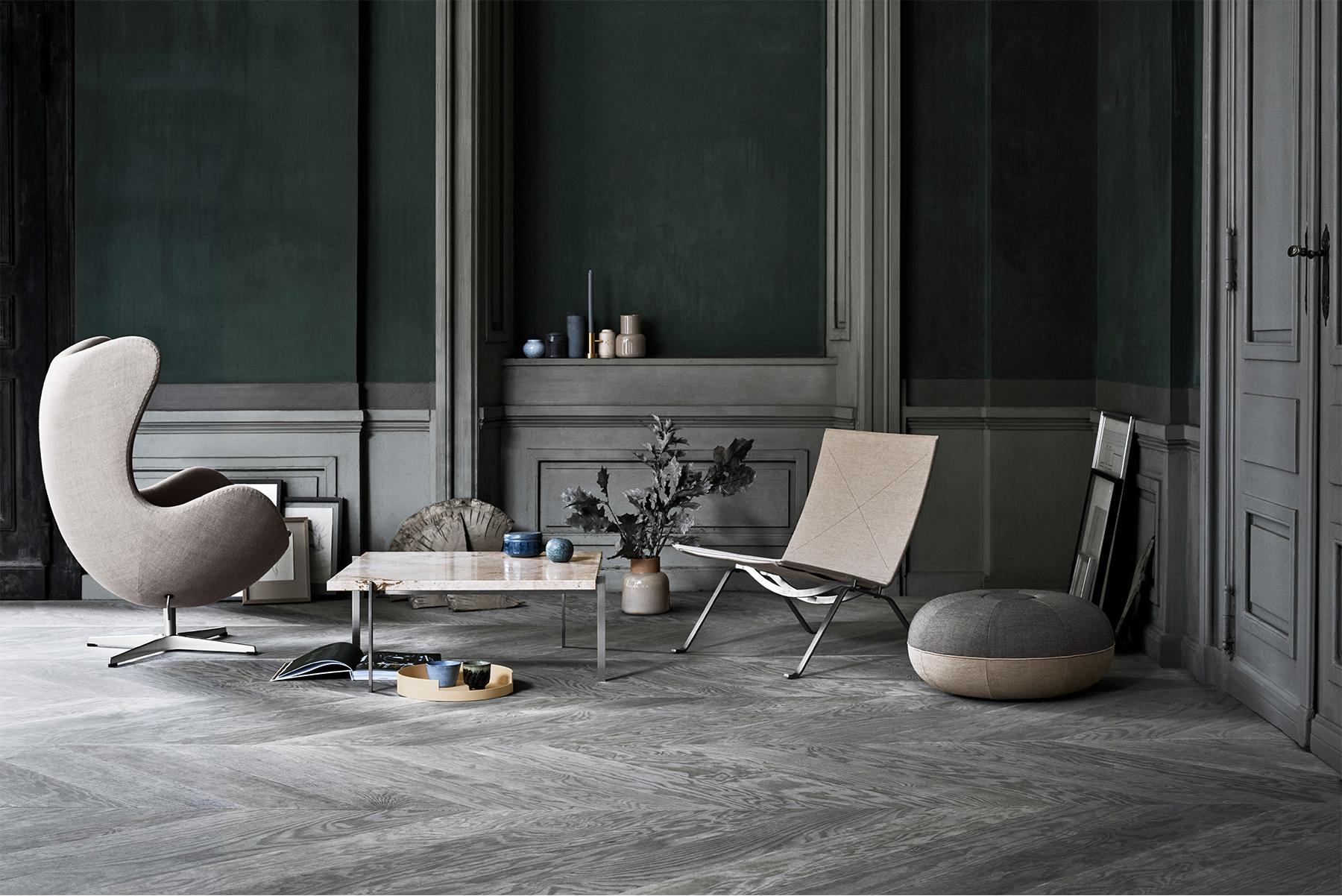 Quercia Poul Kjærholm Model Pk22 Tela naturale in vendita