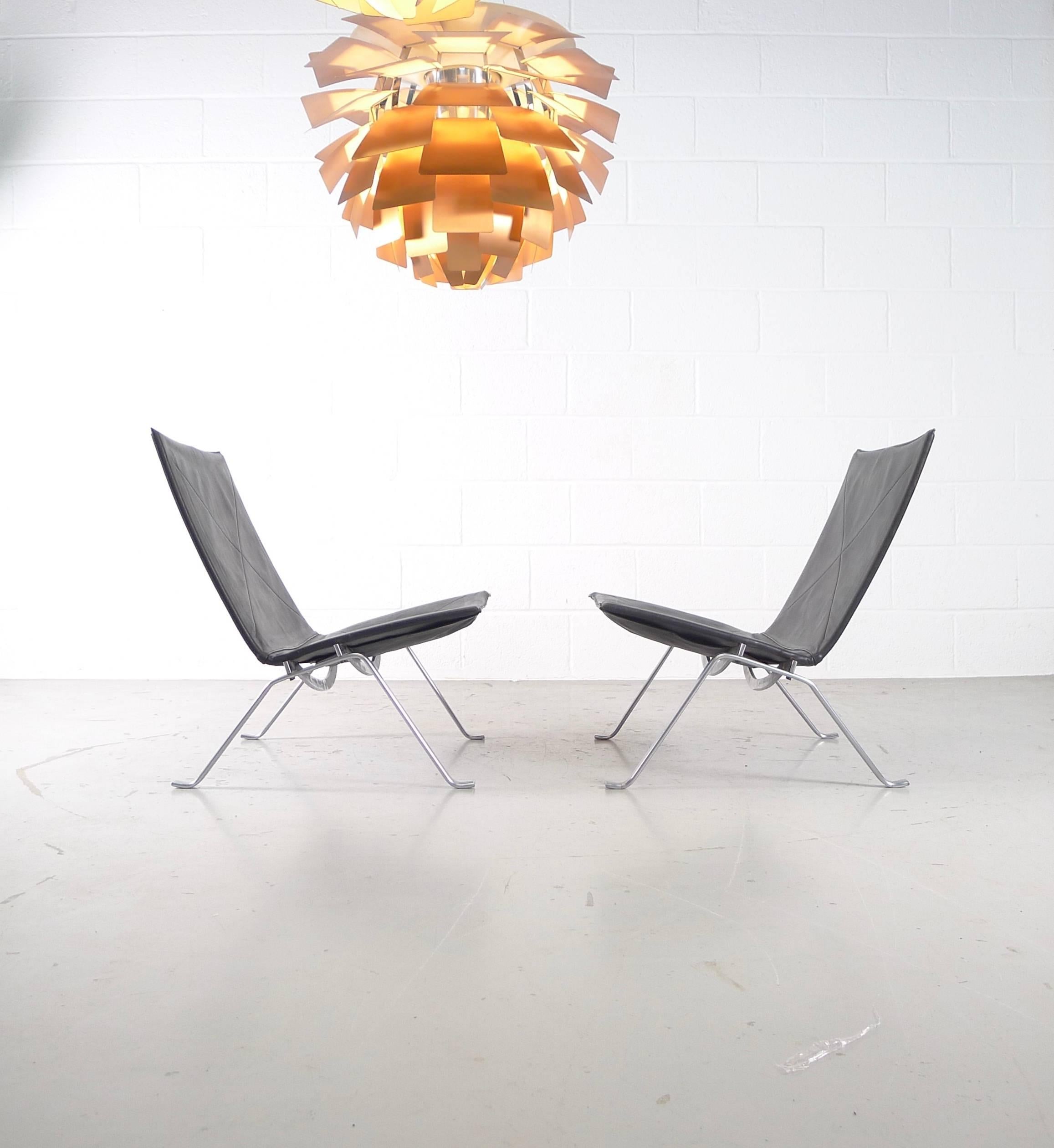 Poul Kjaerholm Pair of PK-22 Chairs for E Kold Christensen, 1960s, Denmark 2