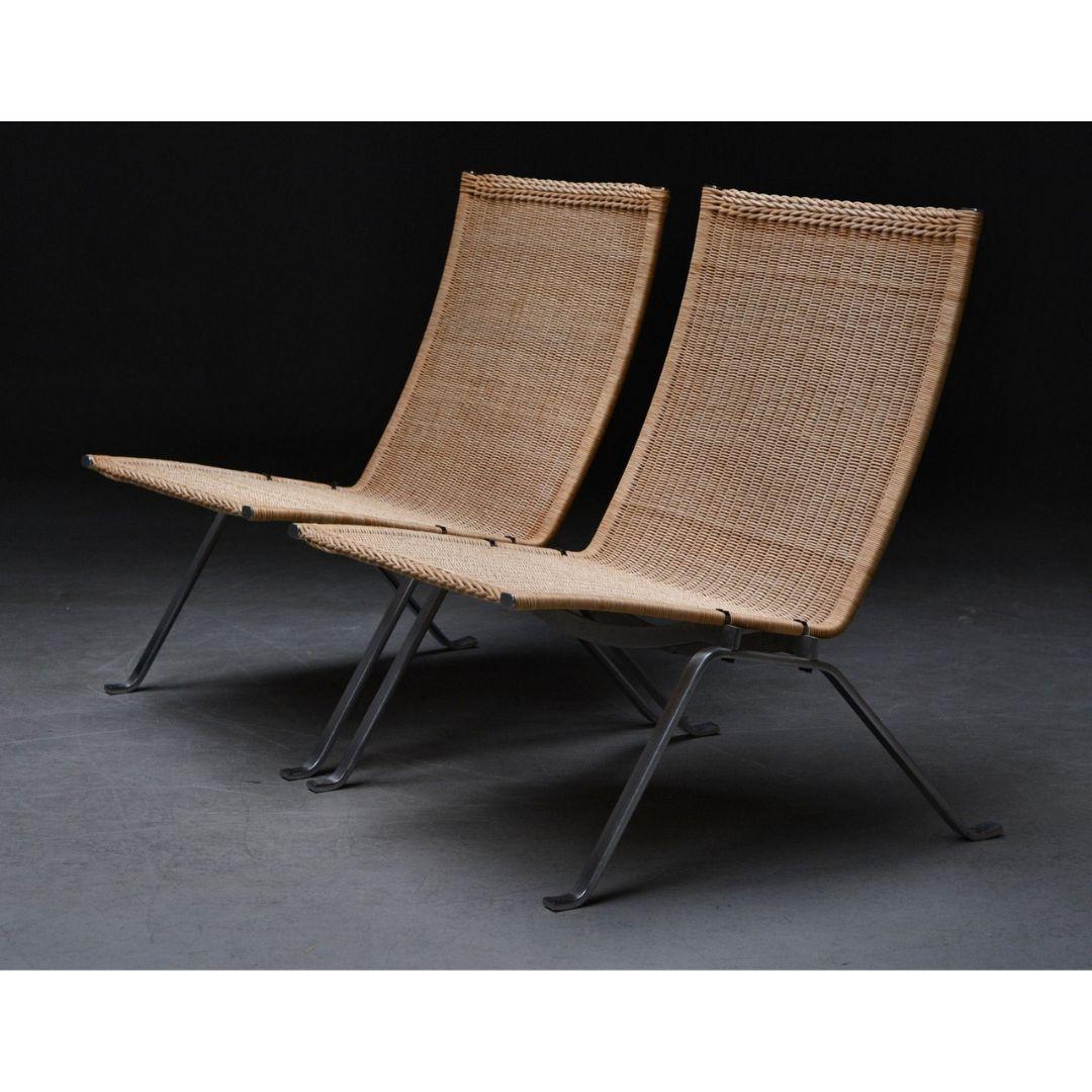 The PK22 chair is a design icon created by Danish designer Poul Kjærholm in 1956. Kjærholm was a renowned figure in the mid-century modern movement, known for his minimalist yet functional approach to furniture design.

The PK22 represented a