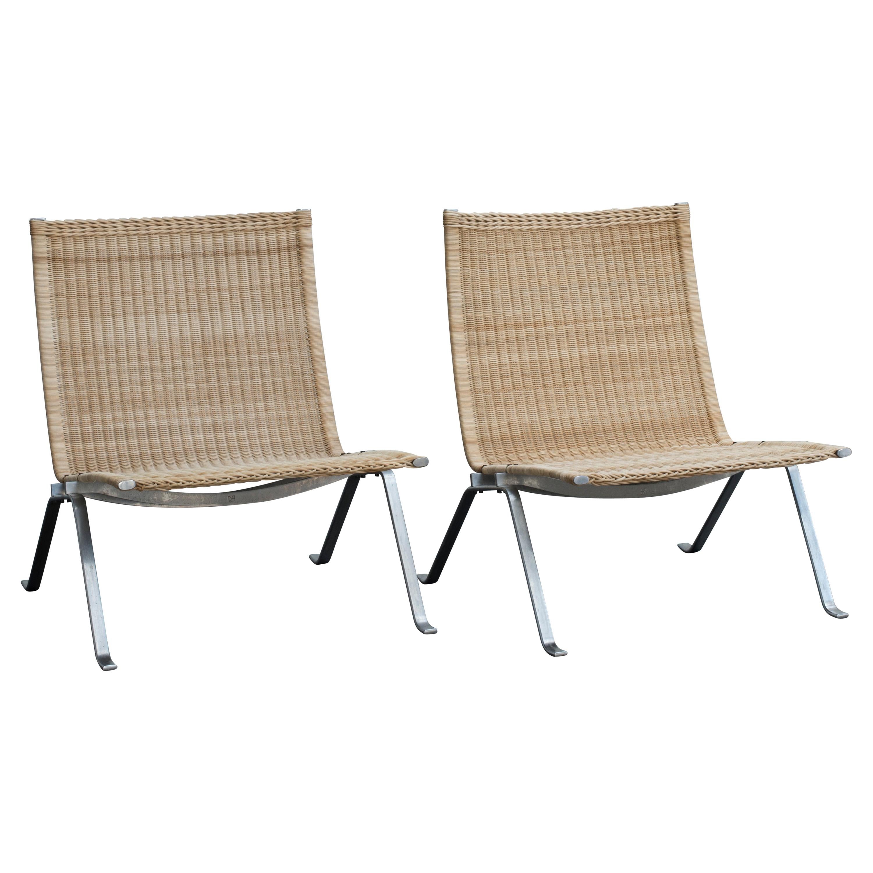 Poul Kjærholm Pair of PK22 for Fritz Hansen For Sale at 1stDibs