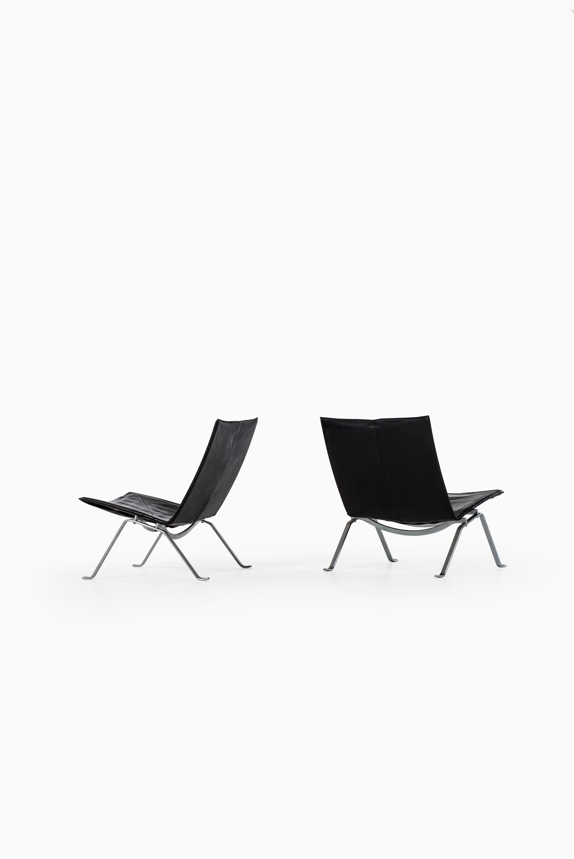 Danish Poul Kjærholm PK-22 easy chairs by E. Kold Christensen in Denmark For Sale