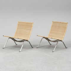 Paire de fauteuils PK-22 Poul Kjaerholm