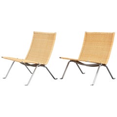 Poul Kjaerholm PK-22 Pair of Easy Chairs