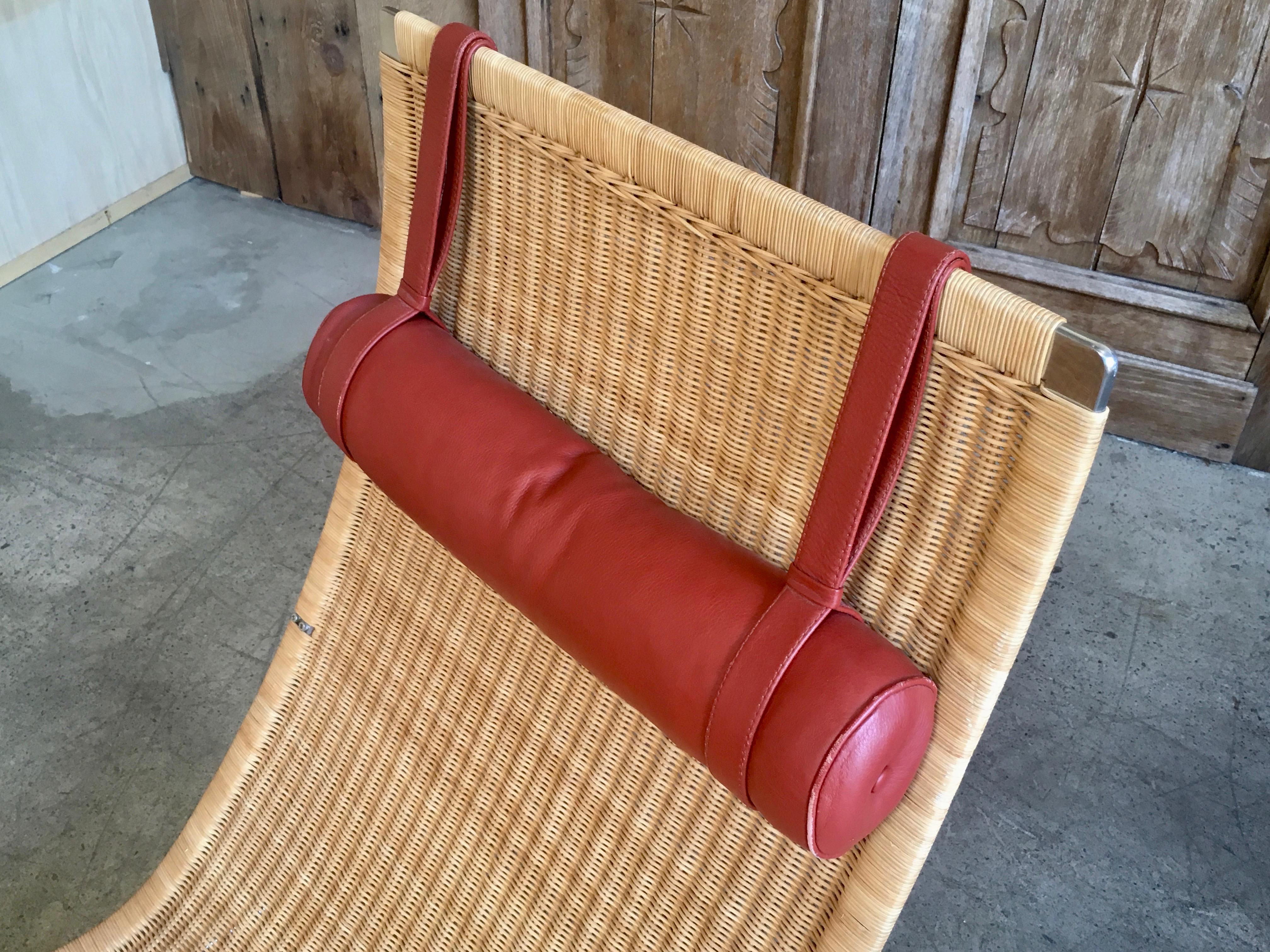 Poul Kjærholm PK 24 Chaise Longue with Wicker Seat for Fritz Hansen 4
