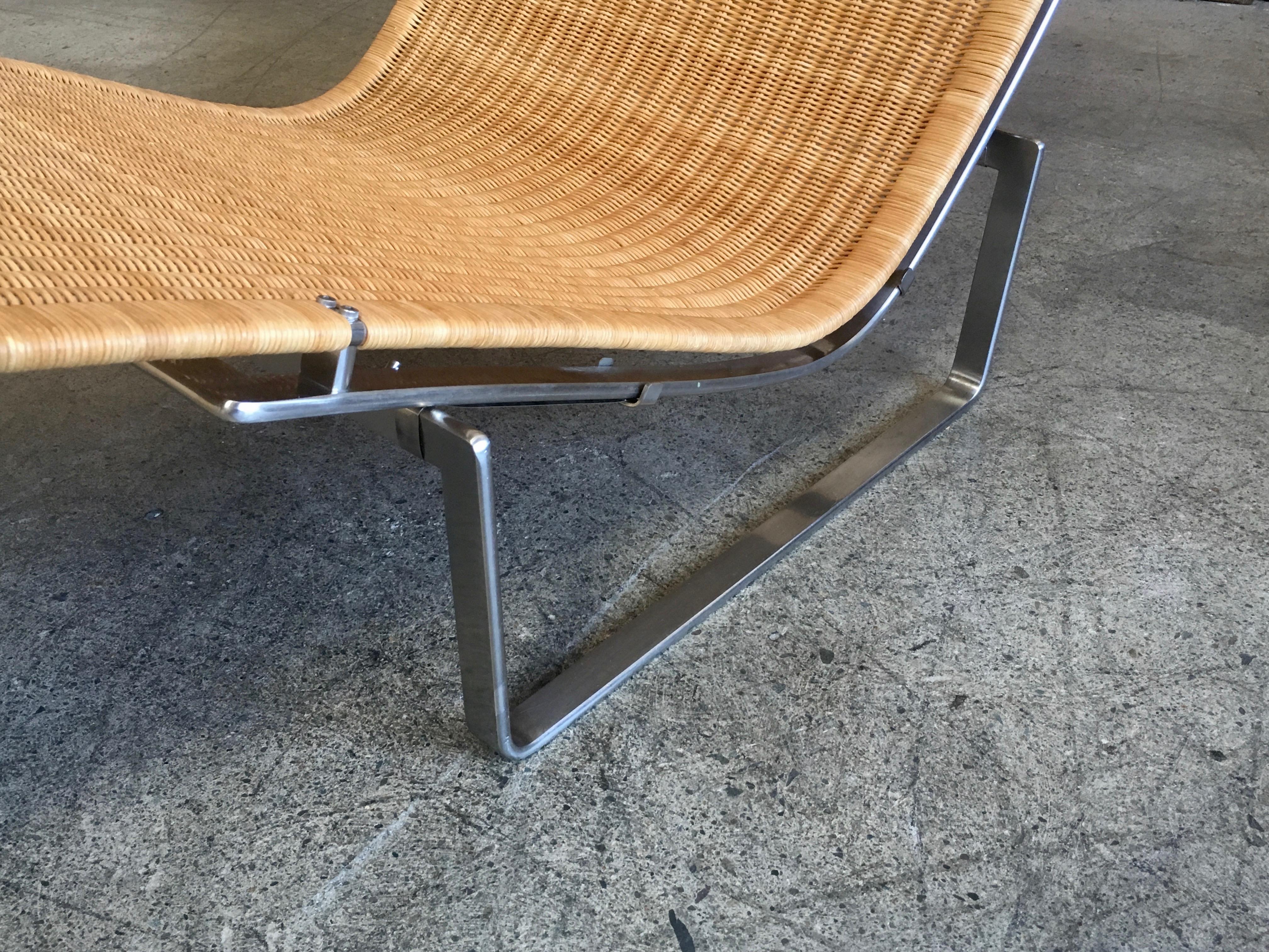 Poul Kjærholm PK 24 Chaise Longue with Wicker Seat for Fritz Hansen 5