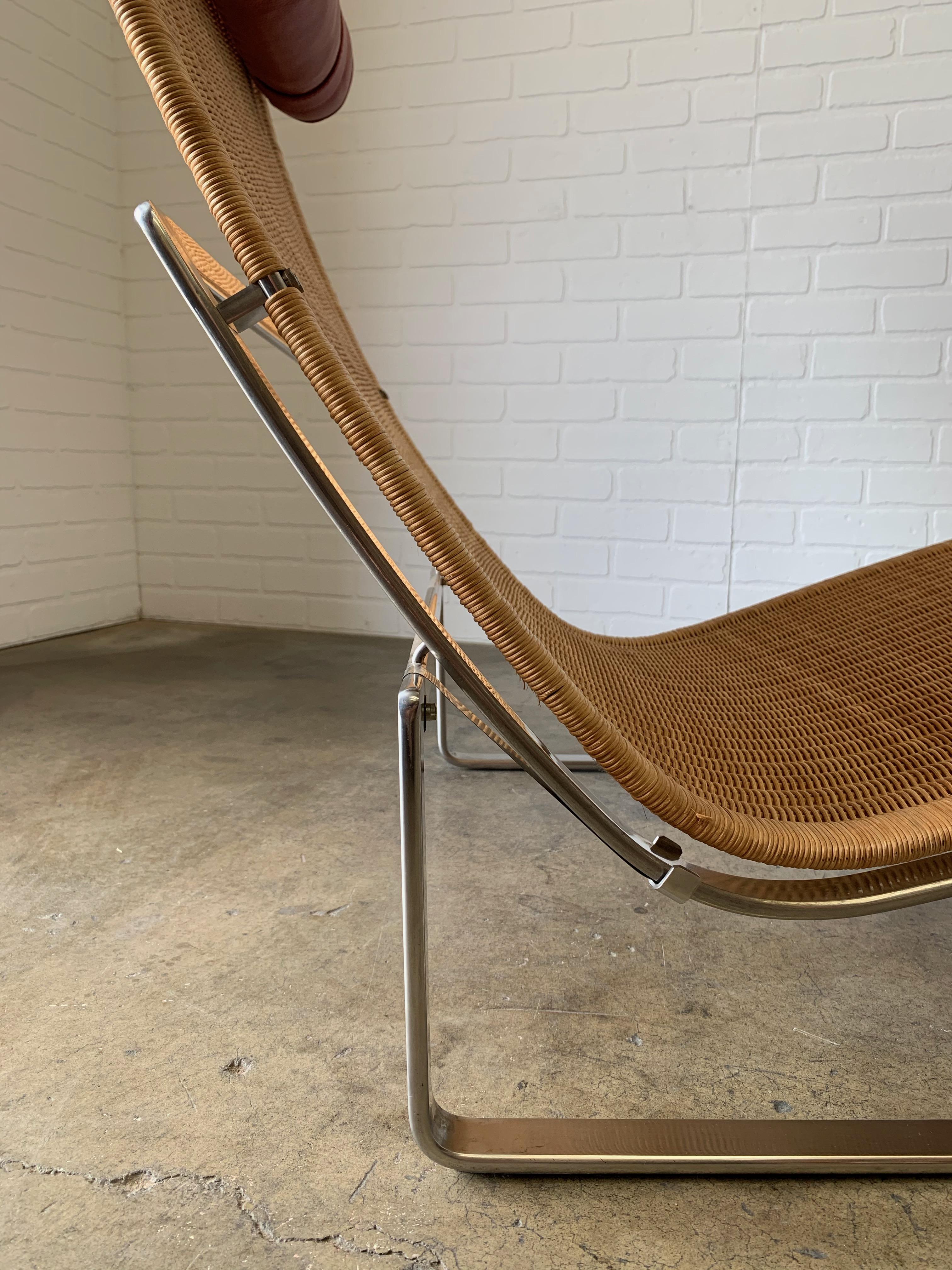 Poul Kjærholm PK 24 Chaise Lounge with Wicker Seat for Fritz Hansen 8