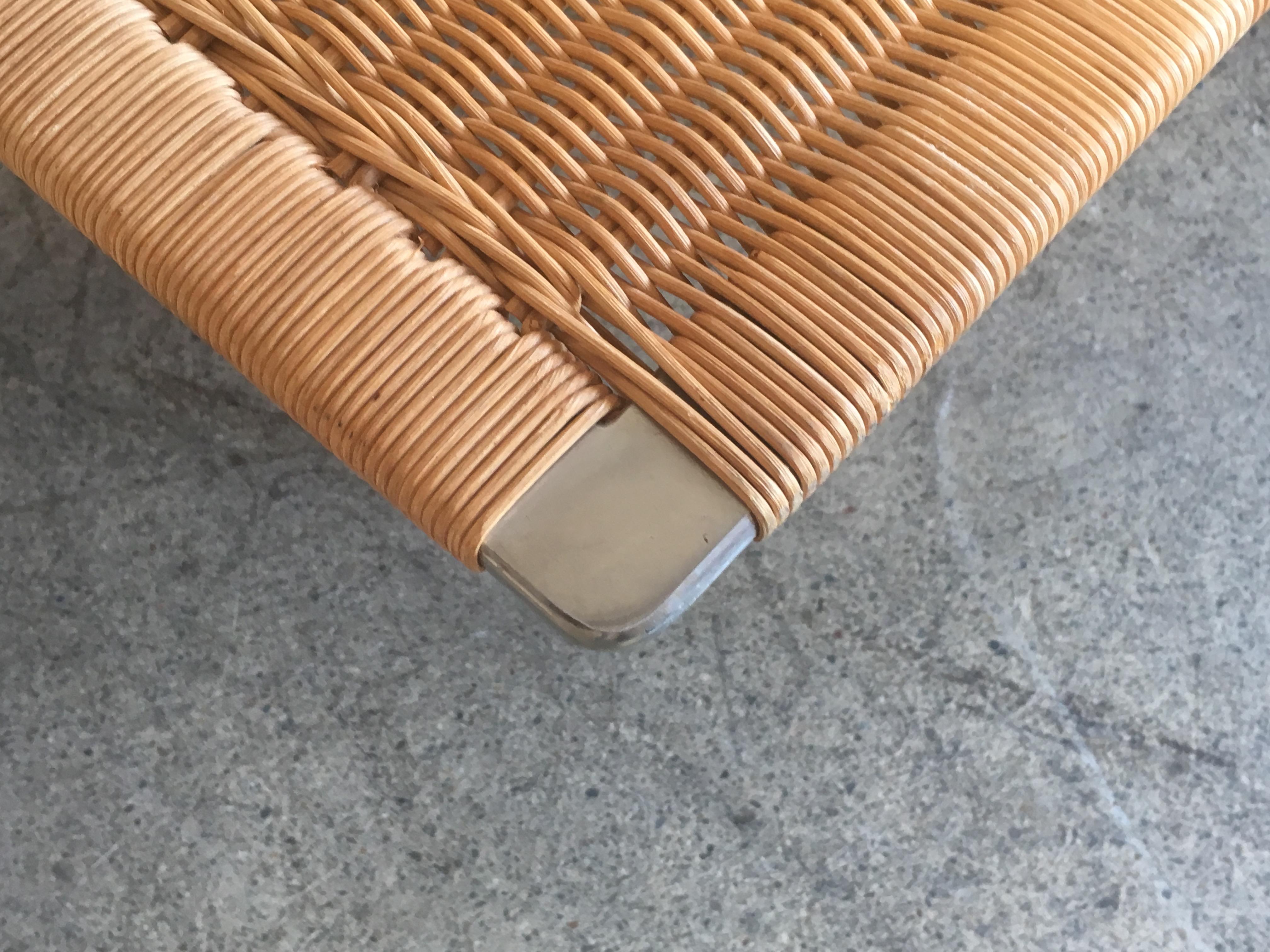 Poul Kjærholm PK 24 Chaise Longue with Wicker Seat for Fritz Hansen 12