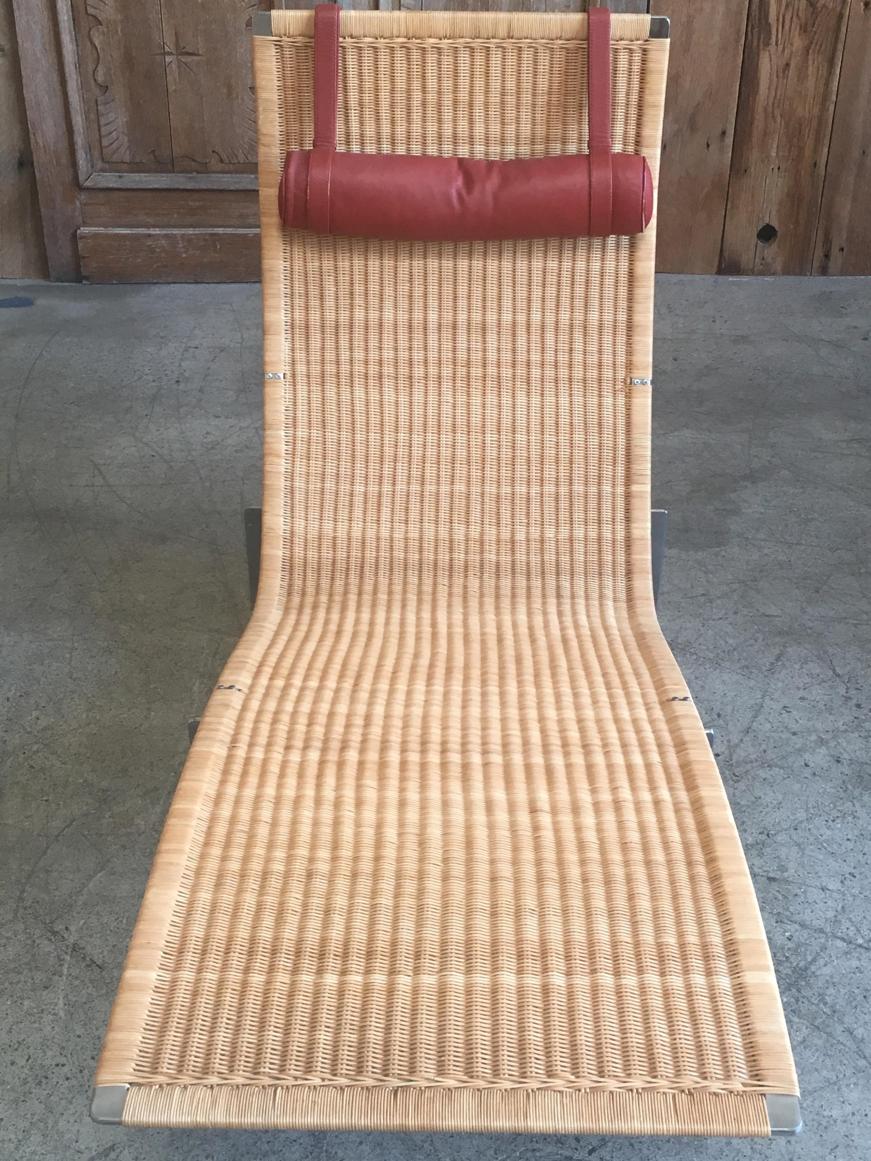 Poul Kjærholm PK 24 Chaise Longue with Wicker Seat for Fritz Hansen 13