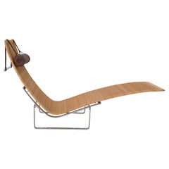 Poul Kjaerholm PK 24 Chaise Lounge with Wicker Seat