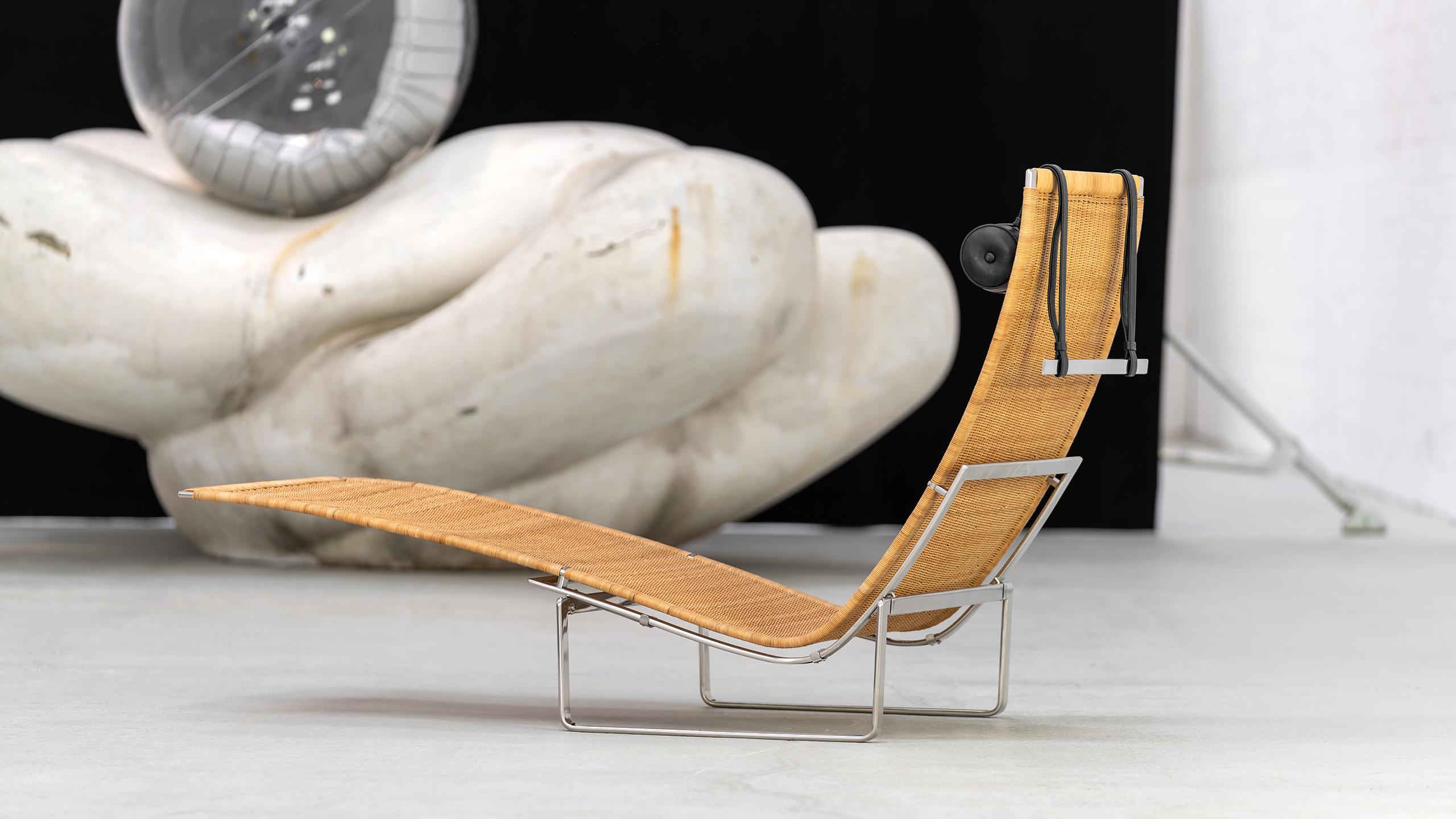 Danish Poul Kjærholm - PK 24 Lounge Chair 1994 by Fritz Hansen Recliner Chaise Longue