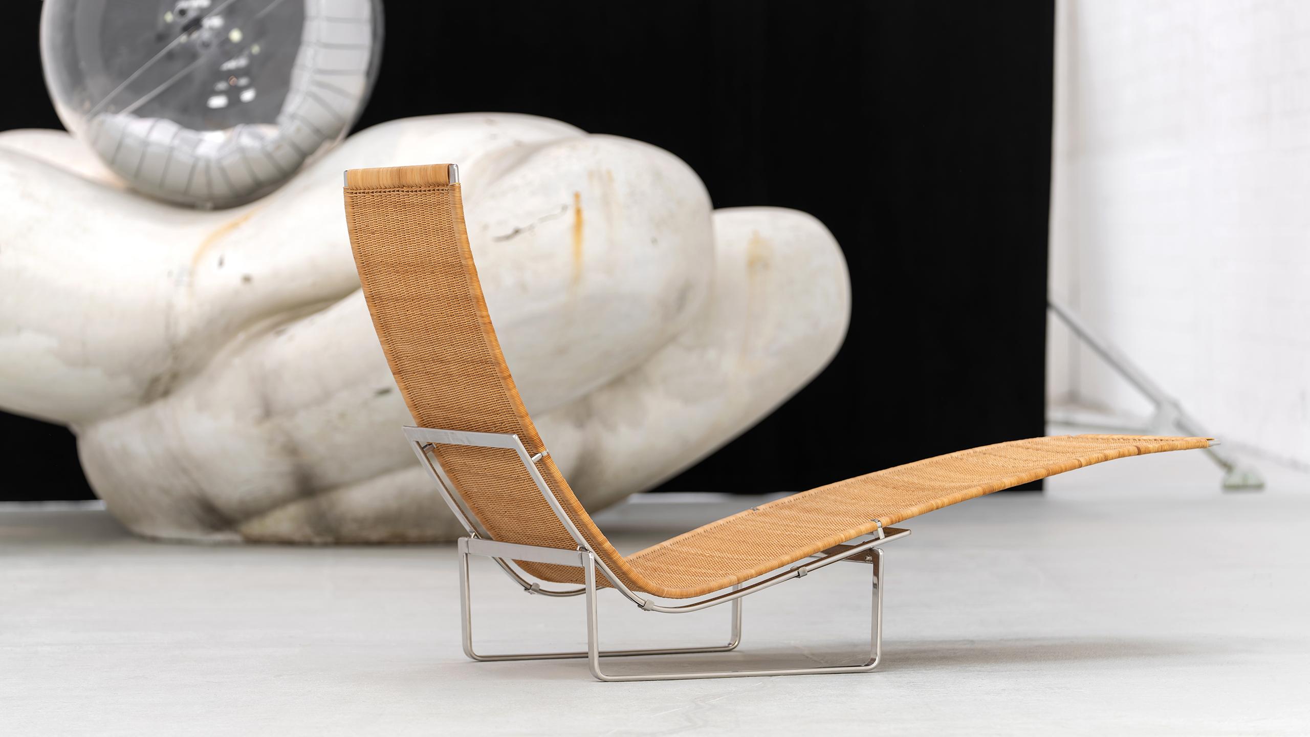 Poul Kjærholm - PK 24 Lounge Chair 1994 by Fritz Hansen Recliner Chaise Longue In Good Condition In Munster, NRW