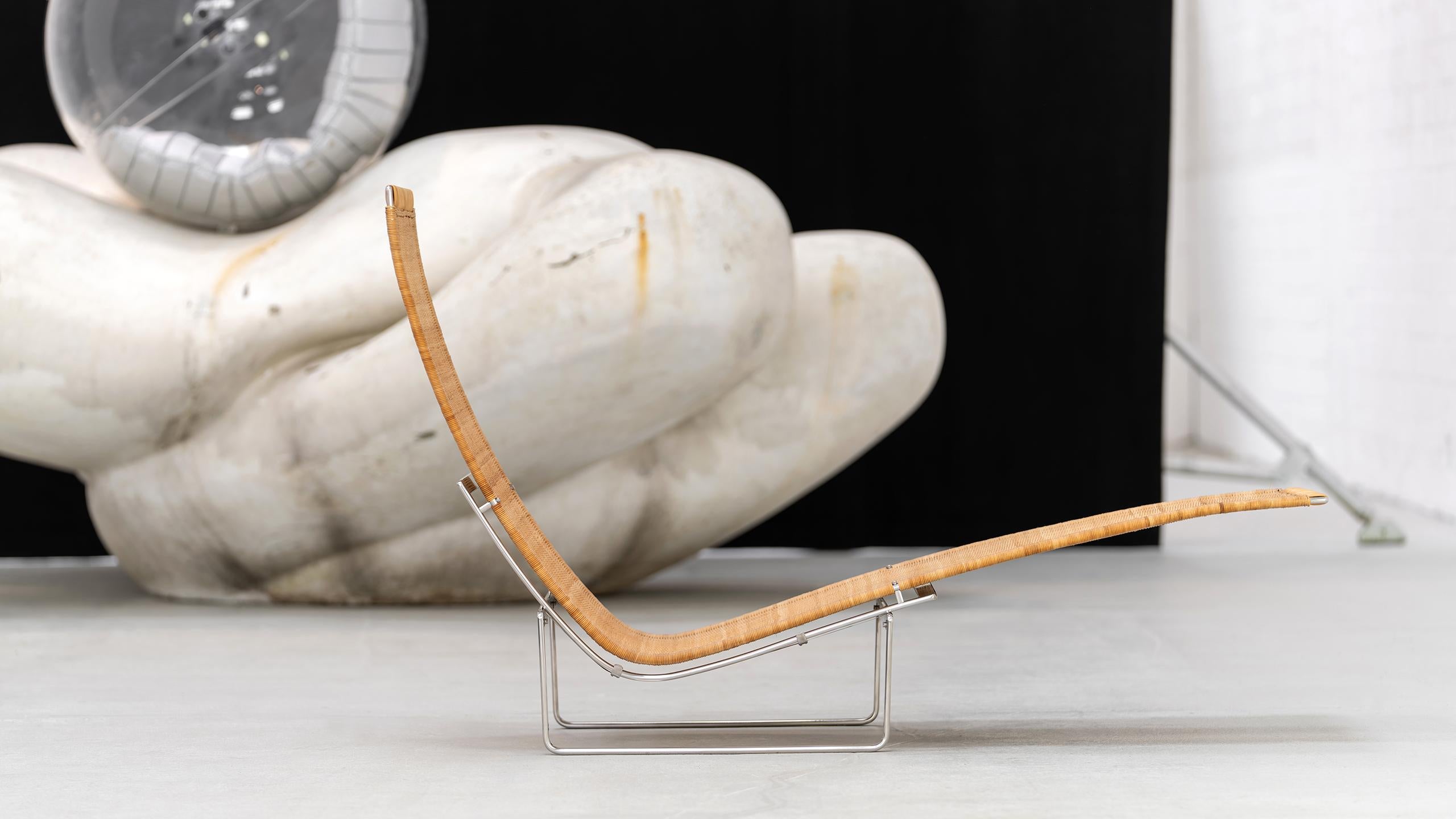 Mid-20th Century Poul Kjærholm - PK 24 Lounge Chair 1994 by Fritz Hansen Recliner Chaise Longue