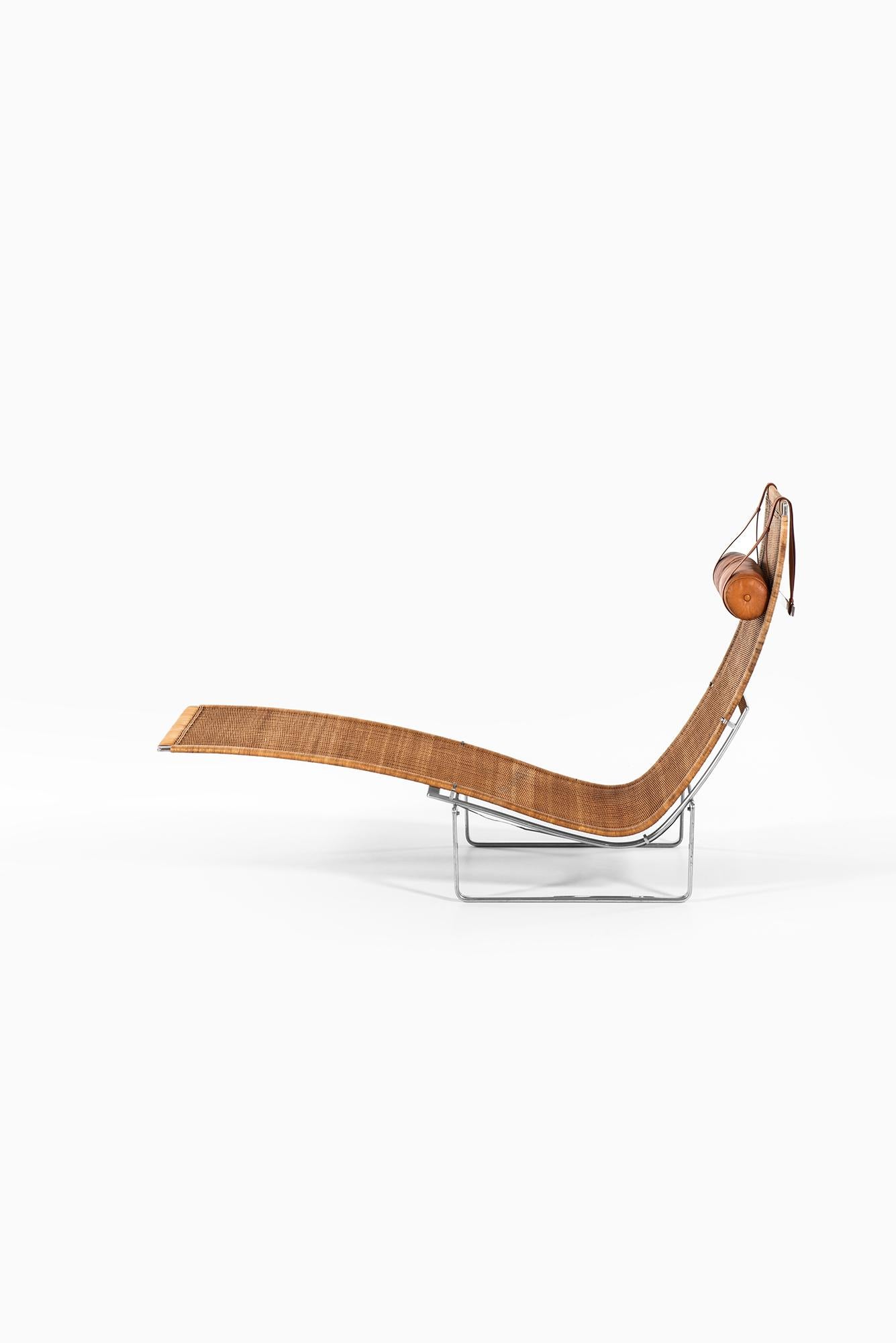 Rare lounge/reclining chair model PK-24 designed by Poul Kjærholm. Produced by E. Kold Christensen in Denmark.