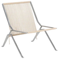 Poul Kjærholm “PK 25” Lounge Chair with Stainless Steel Frame