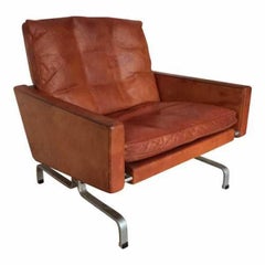 Poul Kjaerholm PK-31/1 Lounge Chairs in Cognac Leather