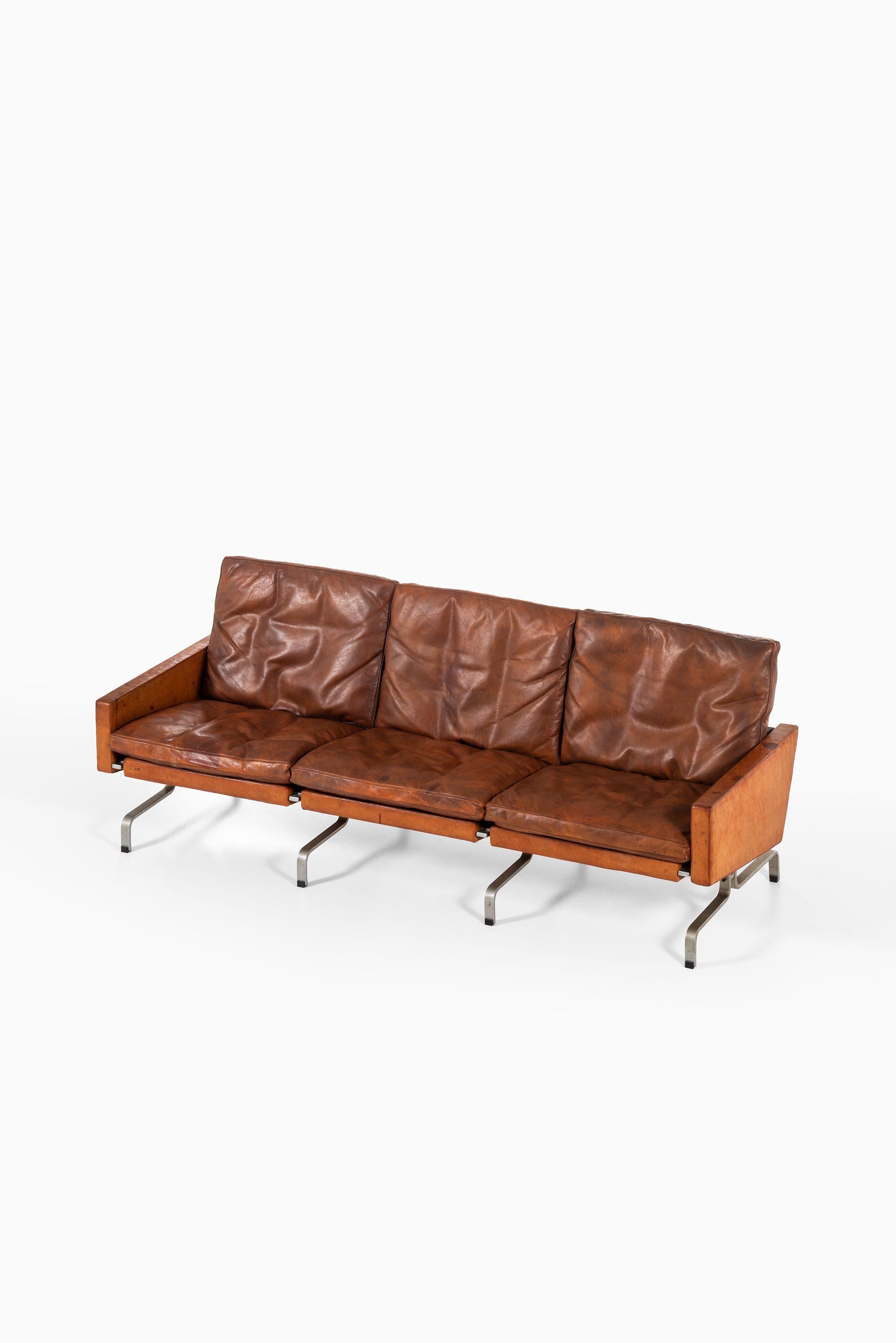 Danish Poul Kjærholm PK-31/3 Sofa by E. Kold Christensen in Denmark For Sale