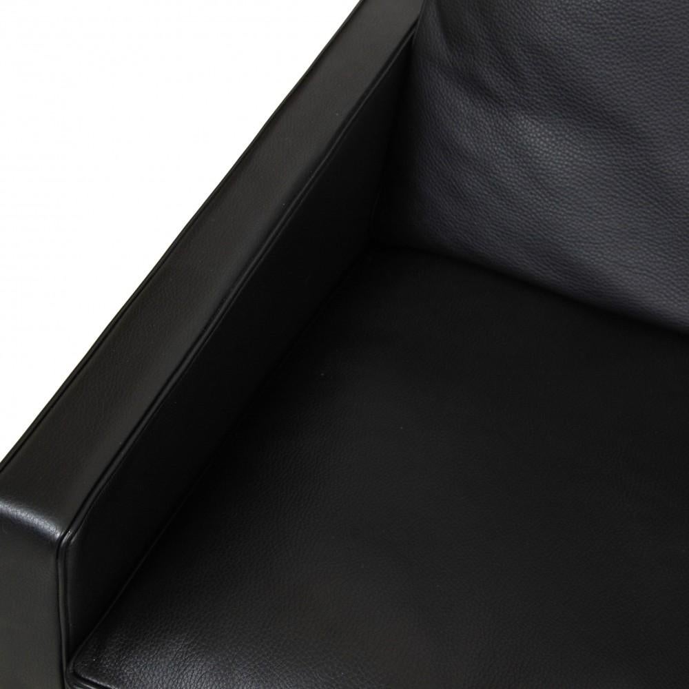 Poul Kjærholm Pk-31/3 Sofa in Black Leather, 2007 1