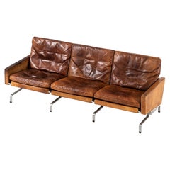Poul Kjærholm PK-31/3 Sofa Hergestellt von E. Kold Christensen in Dänemark