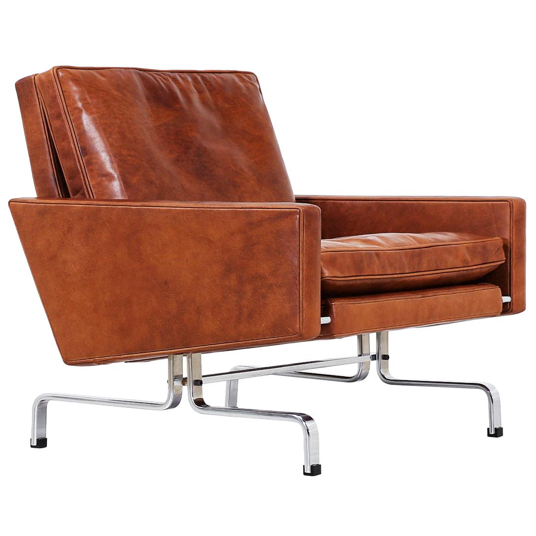 Poul Kjaerholm PK-31 Leather Lounge Chair for E. Kold Christensen