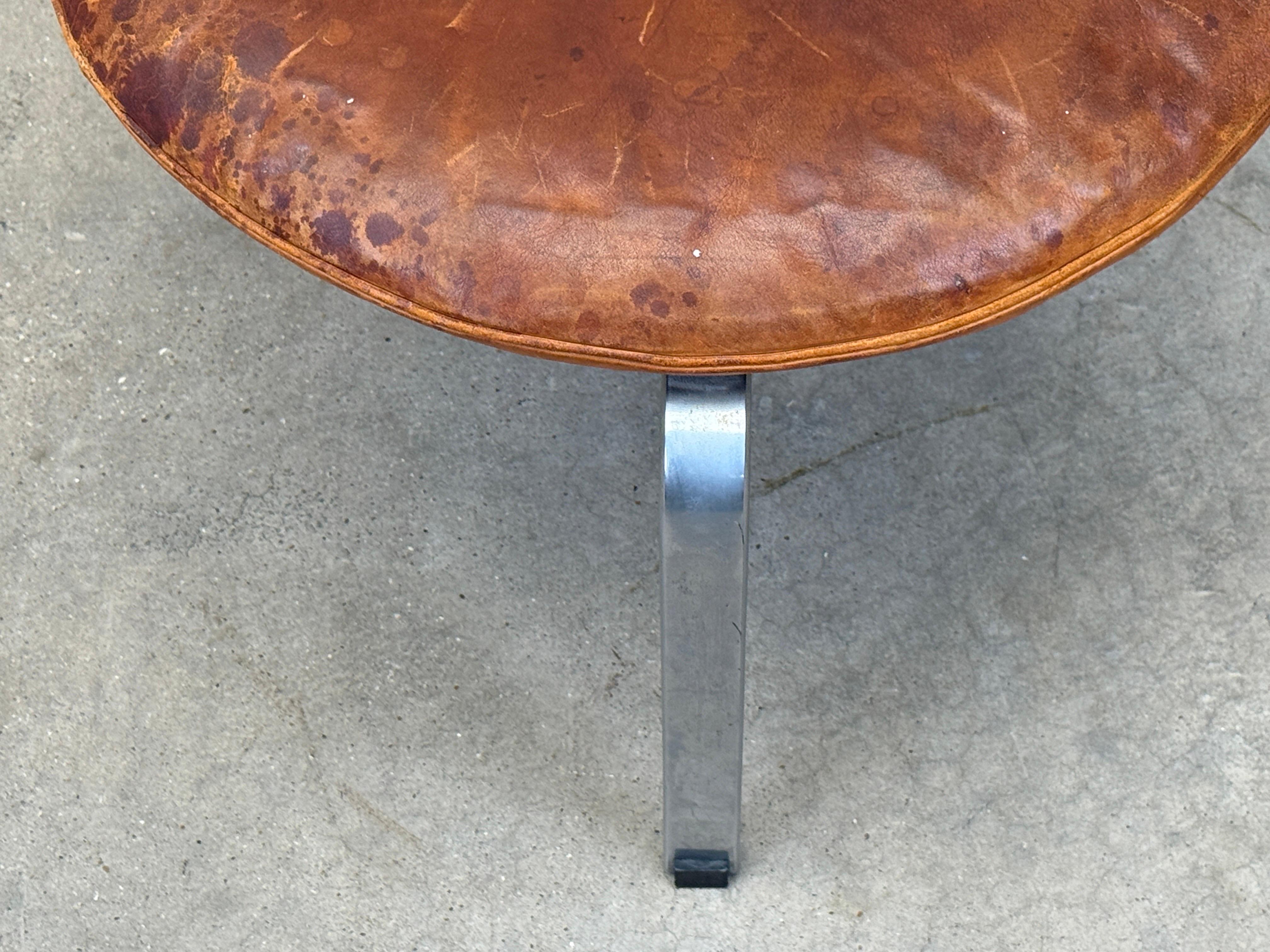 Poul Kjærholm PK 33 Tabouret pour E. Kold Christensen 7