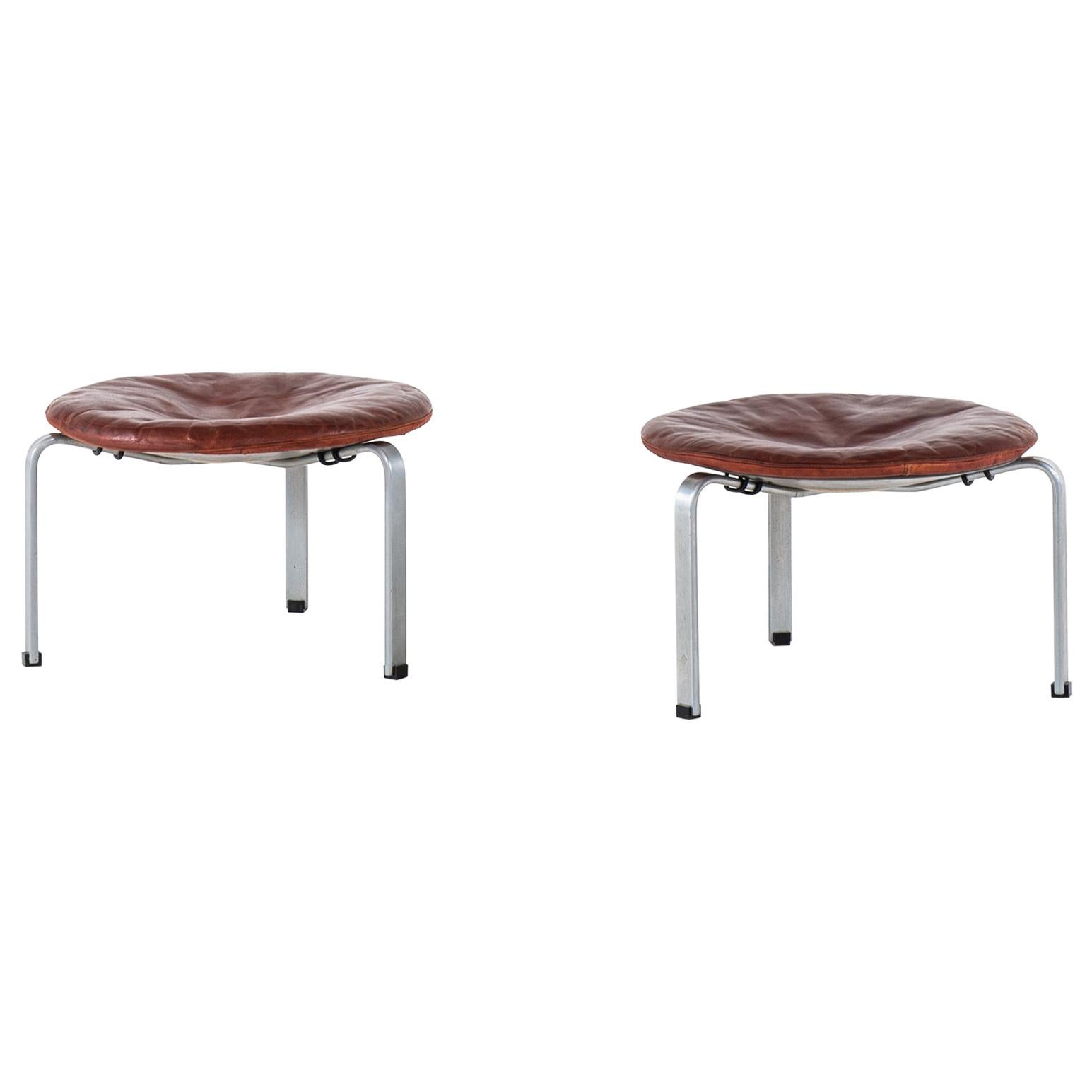 Poul Kjærholm PK-33 Stools by E. Kold Christensen in Denmark
