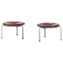 Poul Kjærholm PK-33 Stools by E. Kold Christensen in Denmark