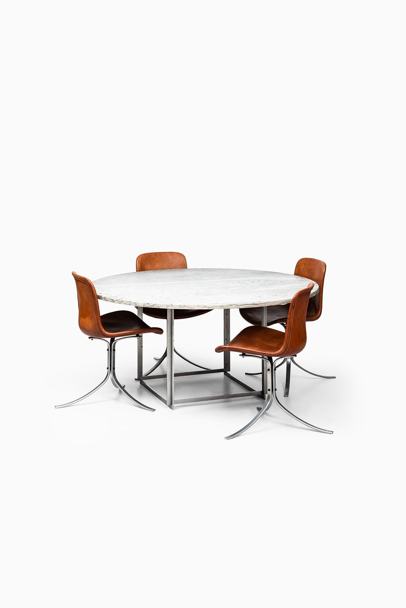 Rare dining table model PK-54 designed by Poul Kjaerholm. Produced by E. Kold Christensen in Denmark.