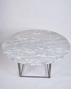 Tavolo da pranzo Poul Kjærholm Pk 54 con marmo Cipollini per E. Kold Christensen