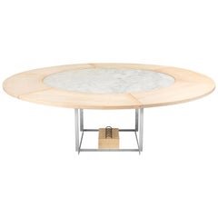 Poul Kjaerholm PK 54 Marble Dining Table with Maple Extensions for Fritz Hansen
