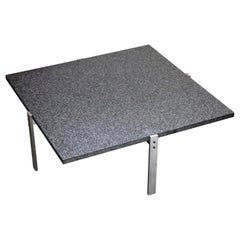 Used Poul Kjærholm 'PK-65' Steel and Honed Granite Coffee Table, Signed