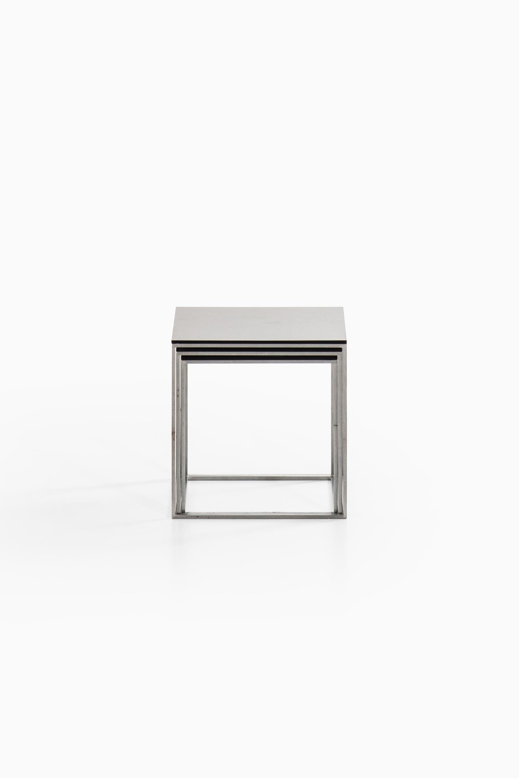 Scandinavian Modern Poul Kjærholm PK-71 Nesting Tables by E. Kold Christensen in Denmark For Sale