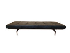 Poul Kjaerholm PK 80 daybed black leather E. Kold Christensen Denmark 1960s