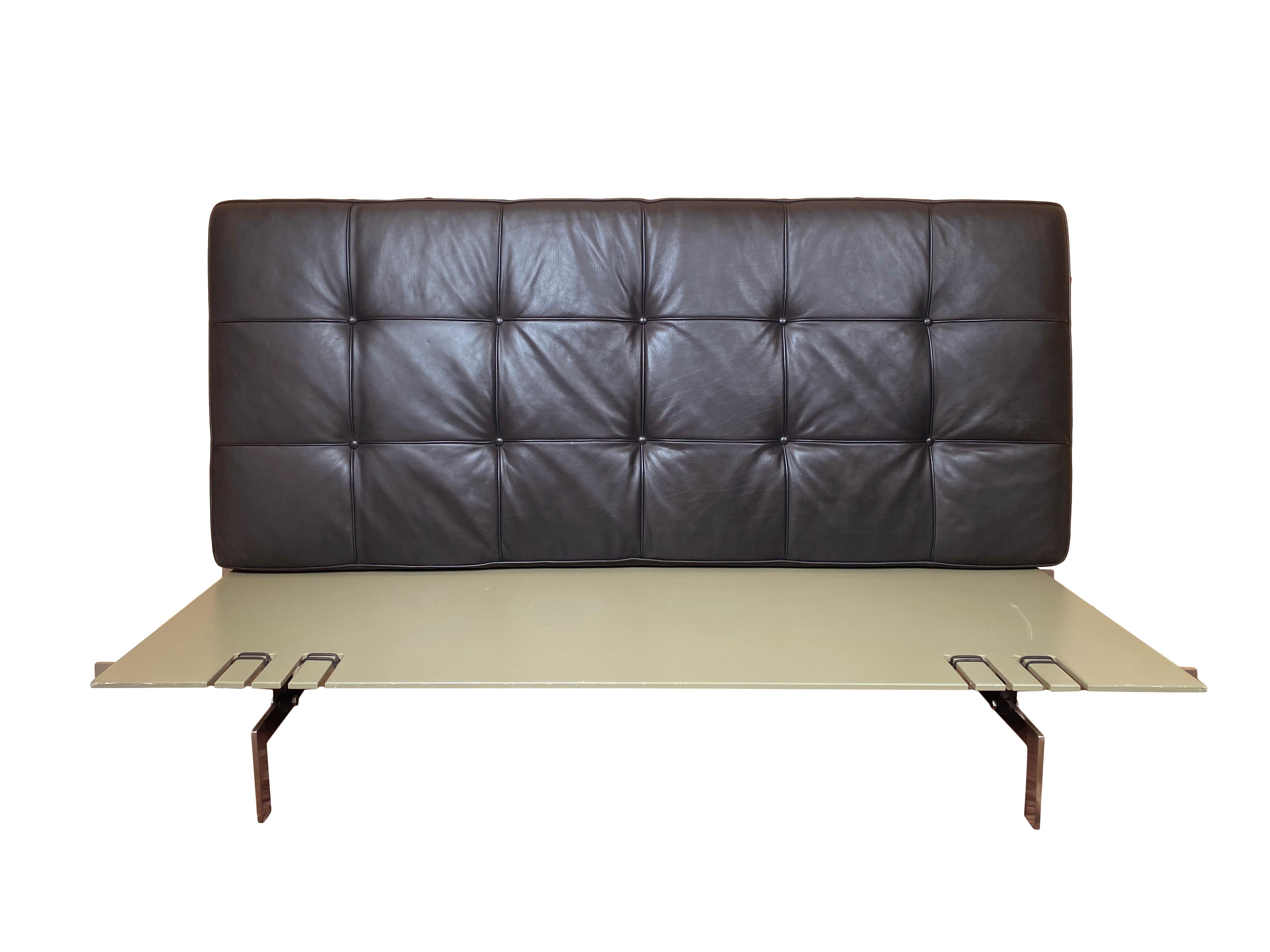 Poul Kjaerholm PK 80 Tagesbett schwarzes Leder E. Kold Christensen Dänemark 1960er Jahre (Dänisch) im Angebot