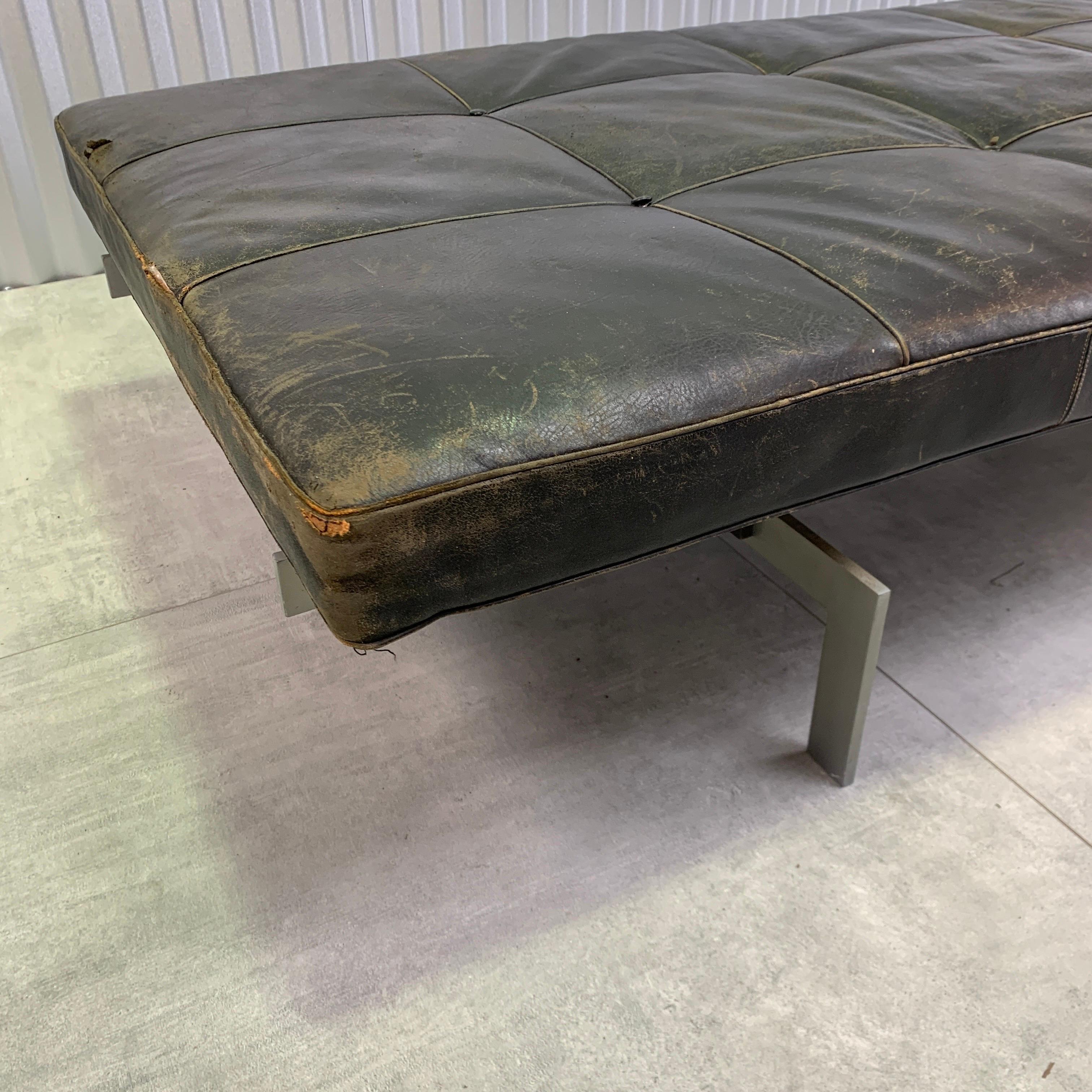 Poul Kjaerholm PK-80 Daybed or Bench for E Kold Christiansen  In Distressed Condition For Sale In Danville, CA