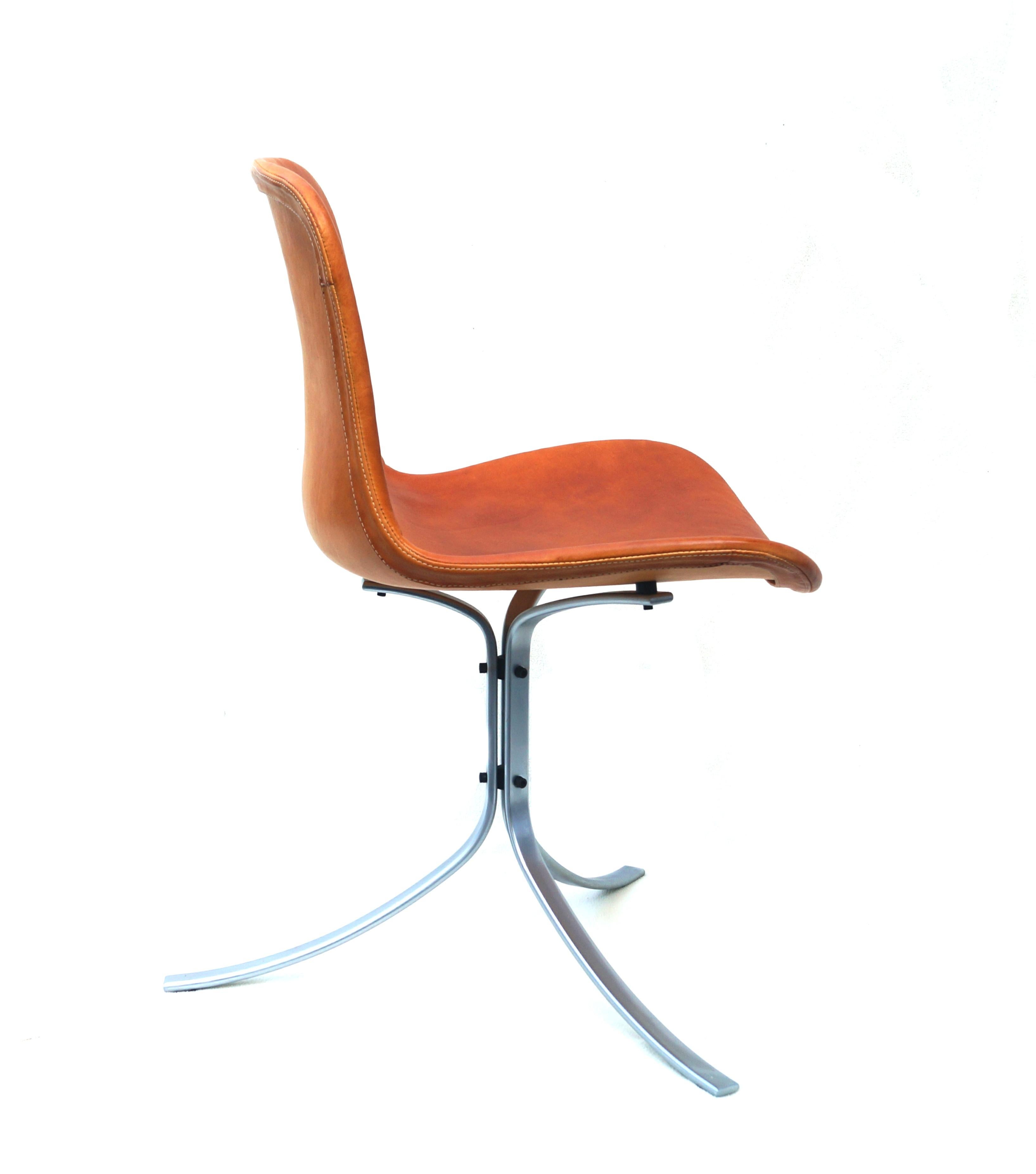 Poul Kjærholm PK-9 dining chair E. Kold Christensen Mid-Century Modern made in Denmark. There is a maker's mark.