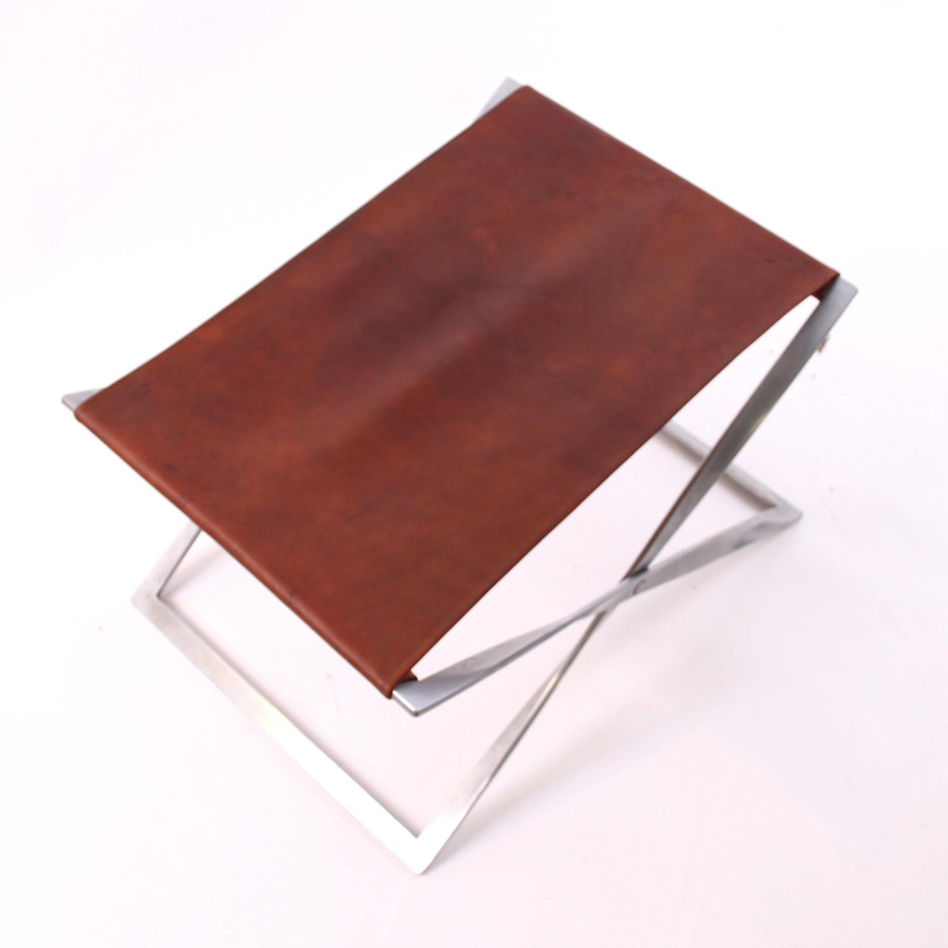 Poul Kjærholm PK 91 Folding Stool, Early Production, Denmark, 1961 In Good Condition In Copenhagen, DK