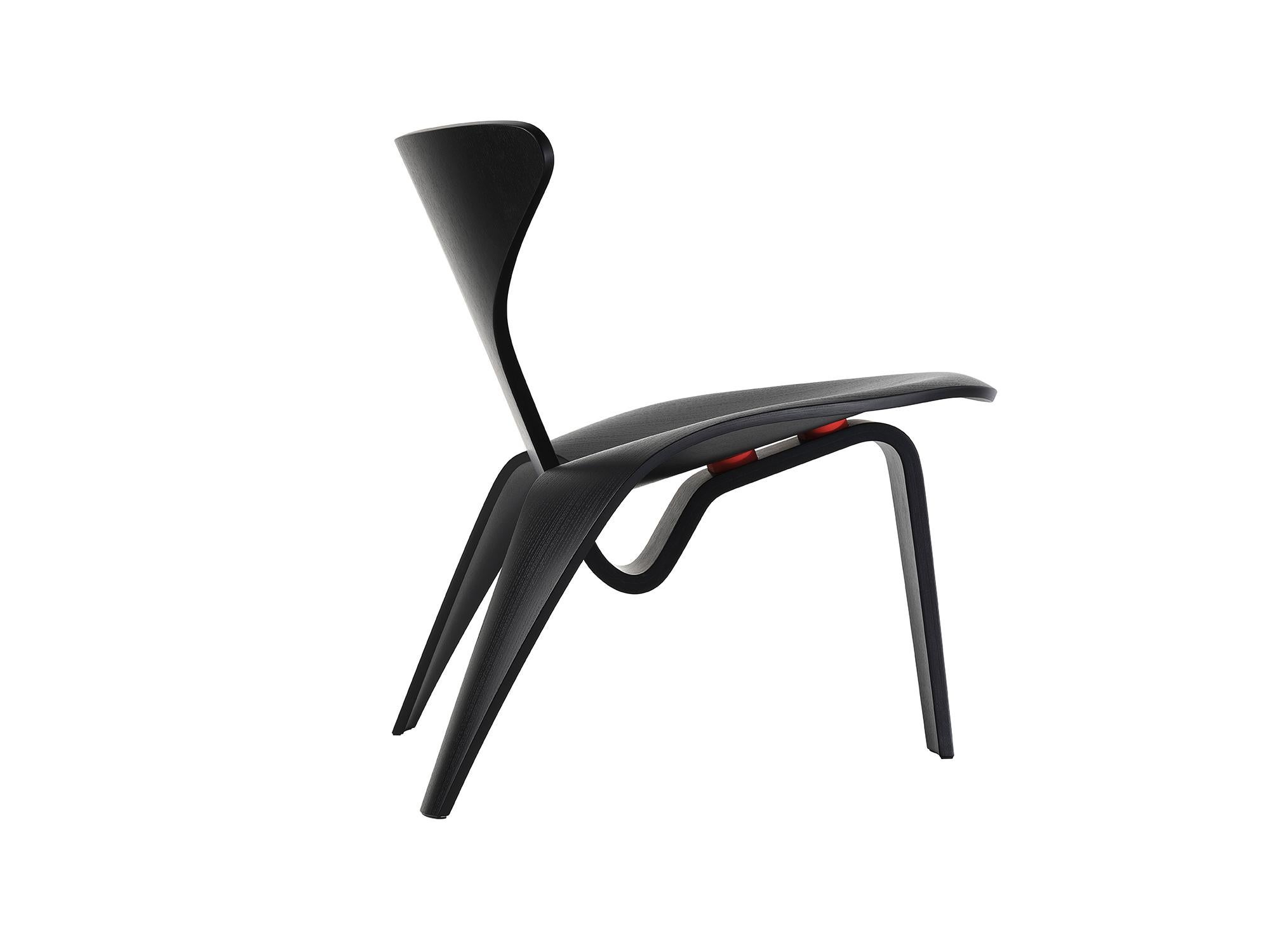 Poul Kjærholm 'PK0 A' Chair for Fritz Hansen in Black Colored Ash In New Condition For Sale In Glendale, CA