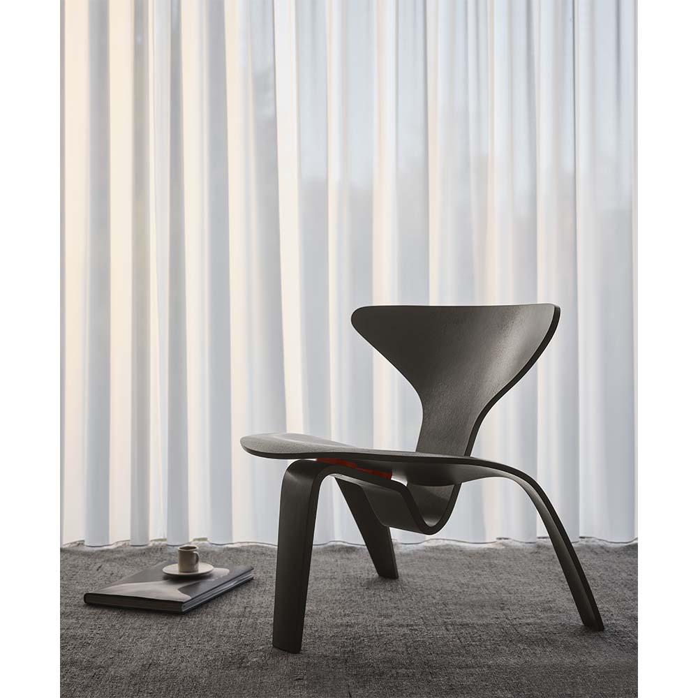 Poul Kjaerholm PK0 A Lounge Chair Schwarz Esche für Fritz Hansen im Zustand „Neu“ im Angebot in New York, NY